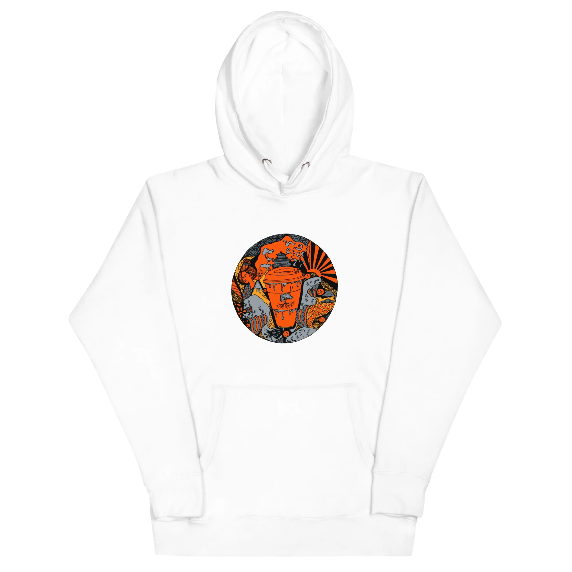Orange and Grey Coffee in Japan - Coffee Hoodie - Image 7