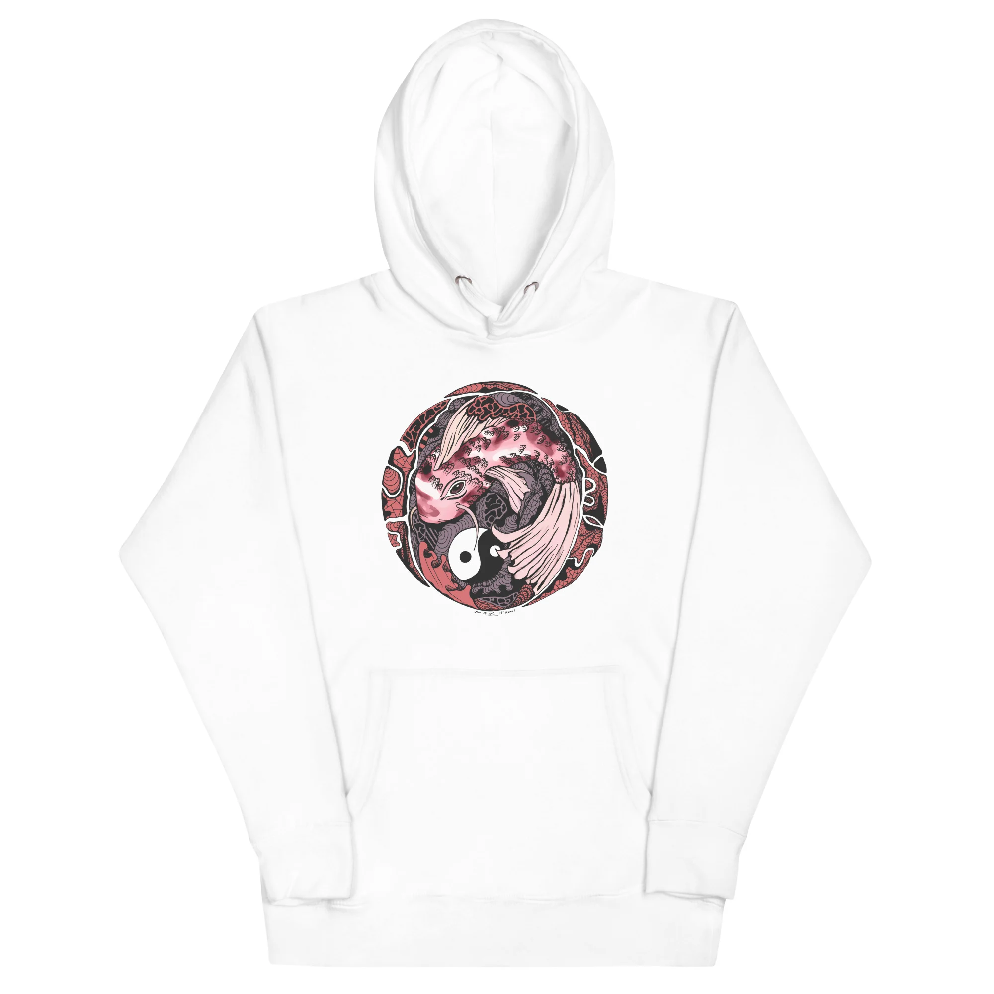 Amber and Rose Koi of Balance - Koi Fish Hoodie - Image 7