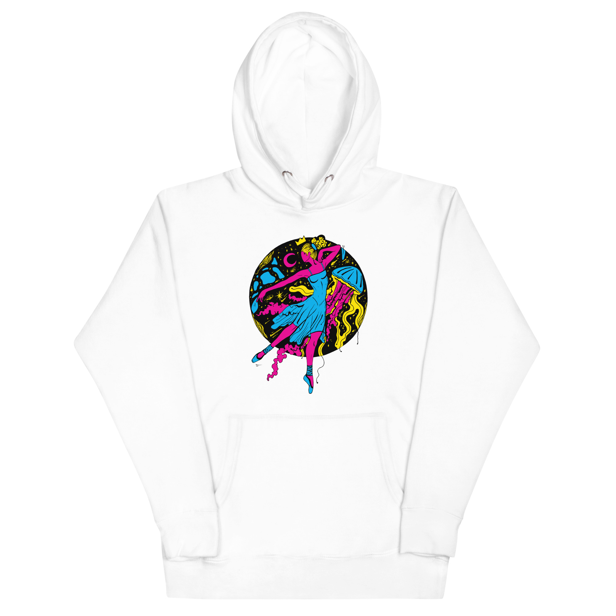 Pink and Green The Oceanic Dancer | Ballerina Drawing Hoodie - Image 7