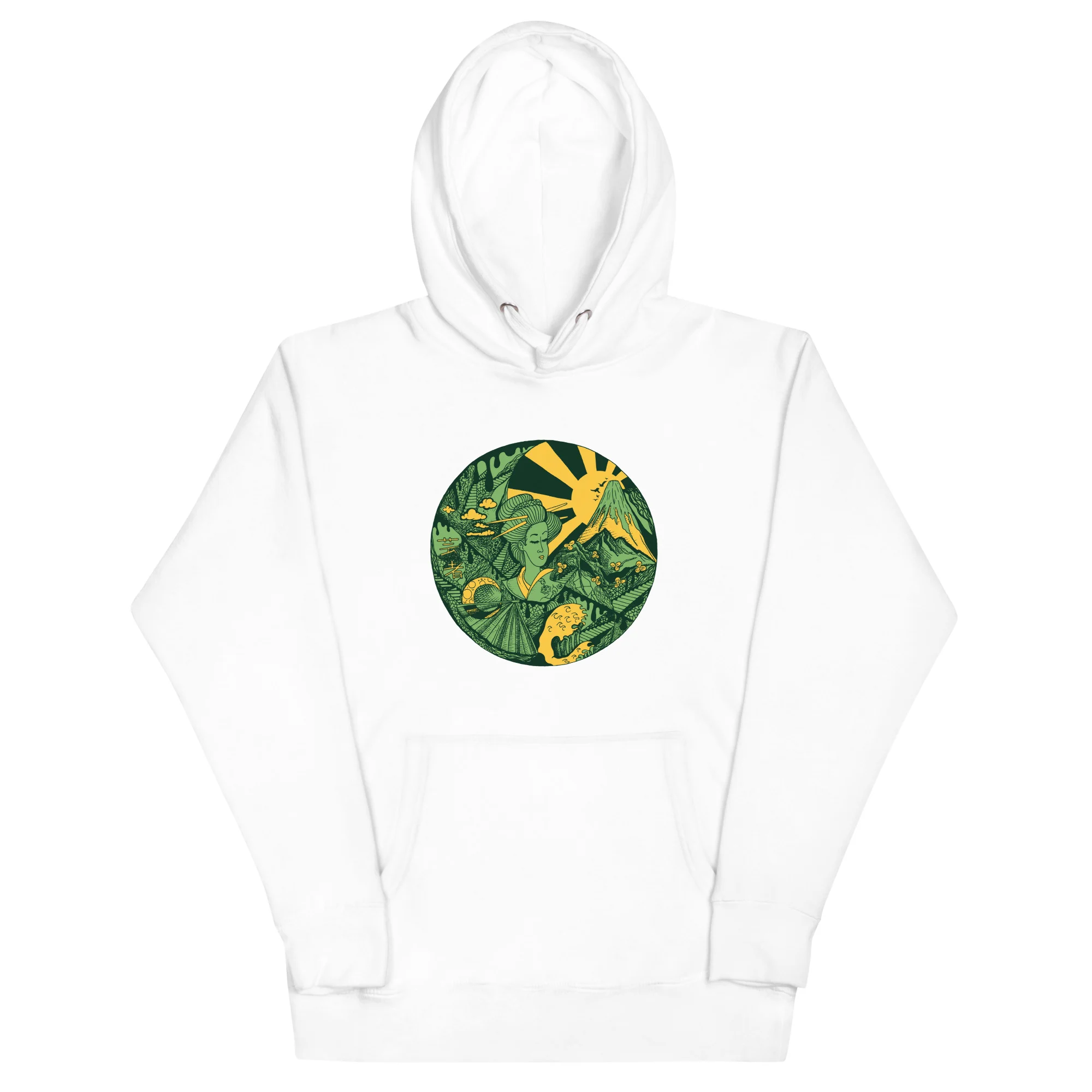 Forrest Green Dreaming of Japan - Japanese Circle Hoodie - Image 7