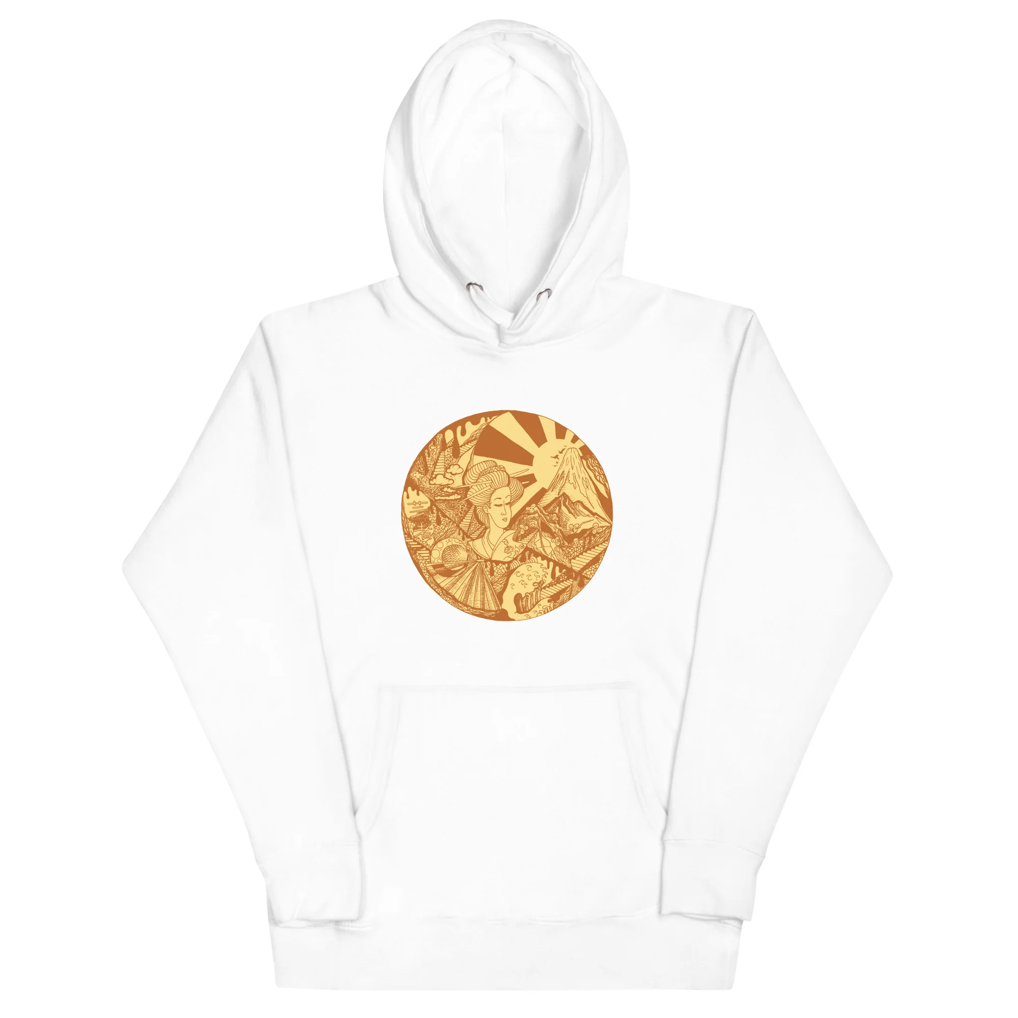 Terracotta Dreaming of Japan - Japanese Circle Hoodie - Image 7