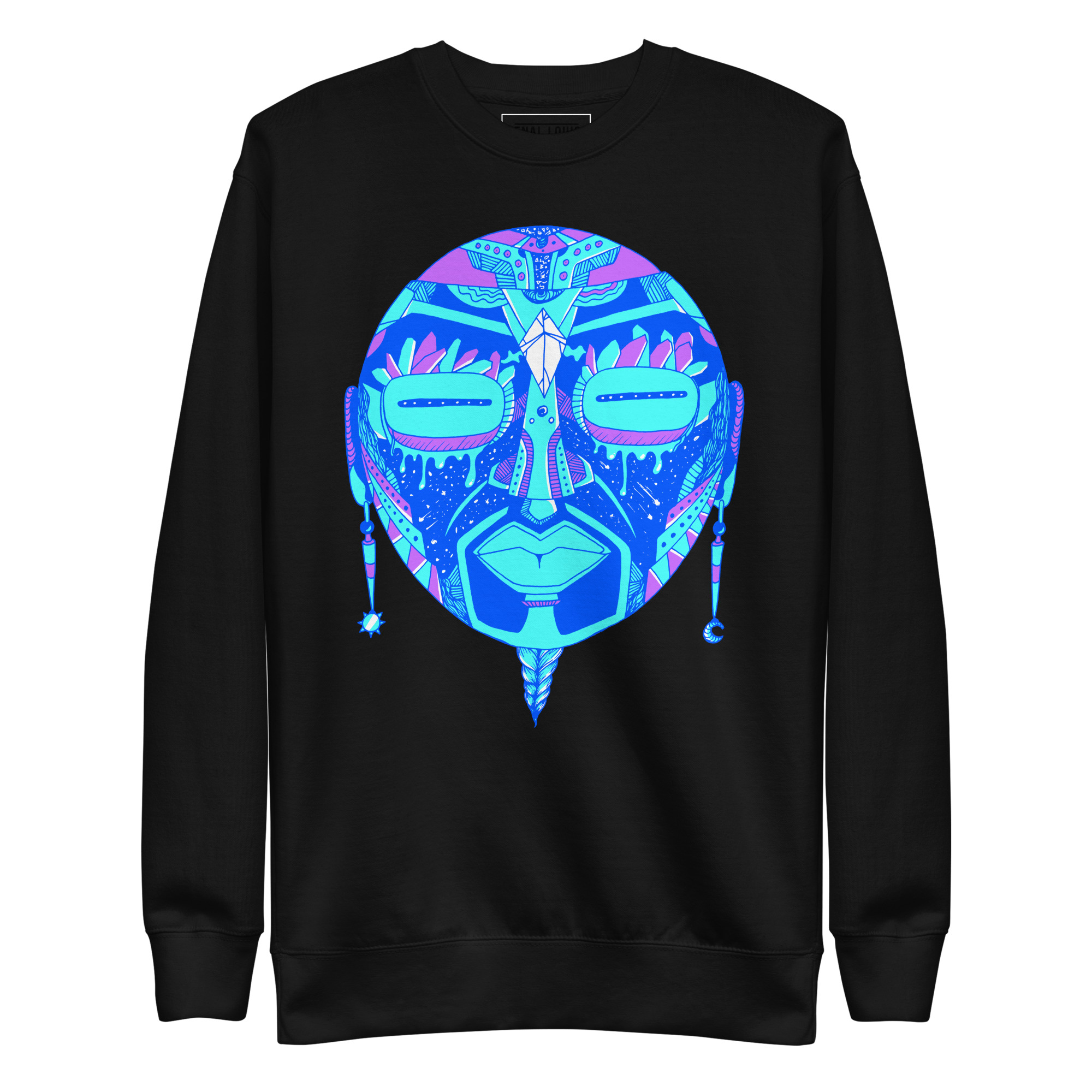 Blue African Mask No. 2 - African Sweatshirt