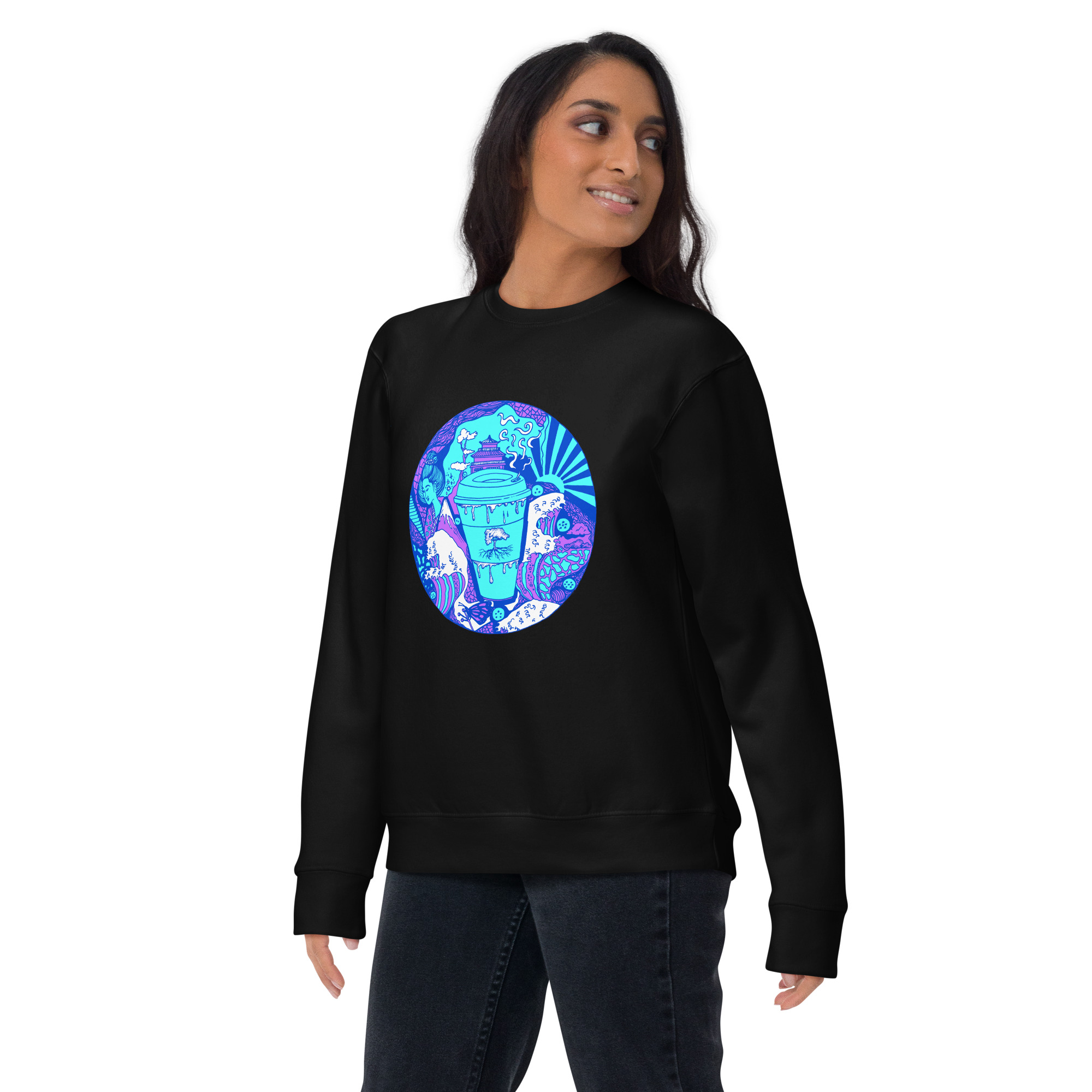 Blue Coffee in Japan - Coffee Sweatshirt - Image 4