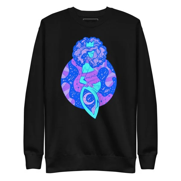 Blue Birth of Sahelle | Art gift for Mom Sweatshirt