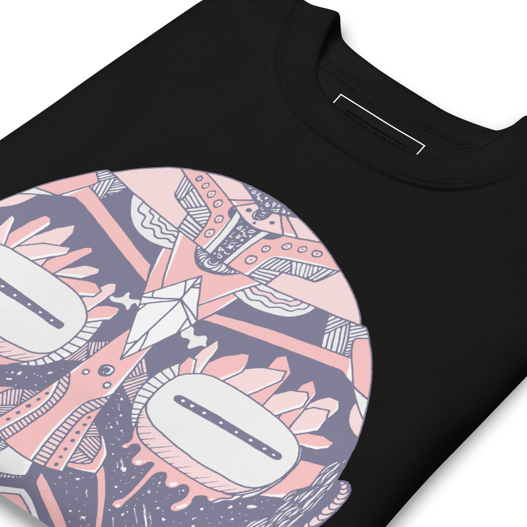 Light Pink African Mask No. 2 - African Sweatshirt - Image 3