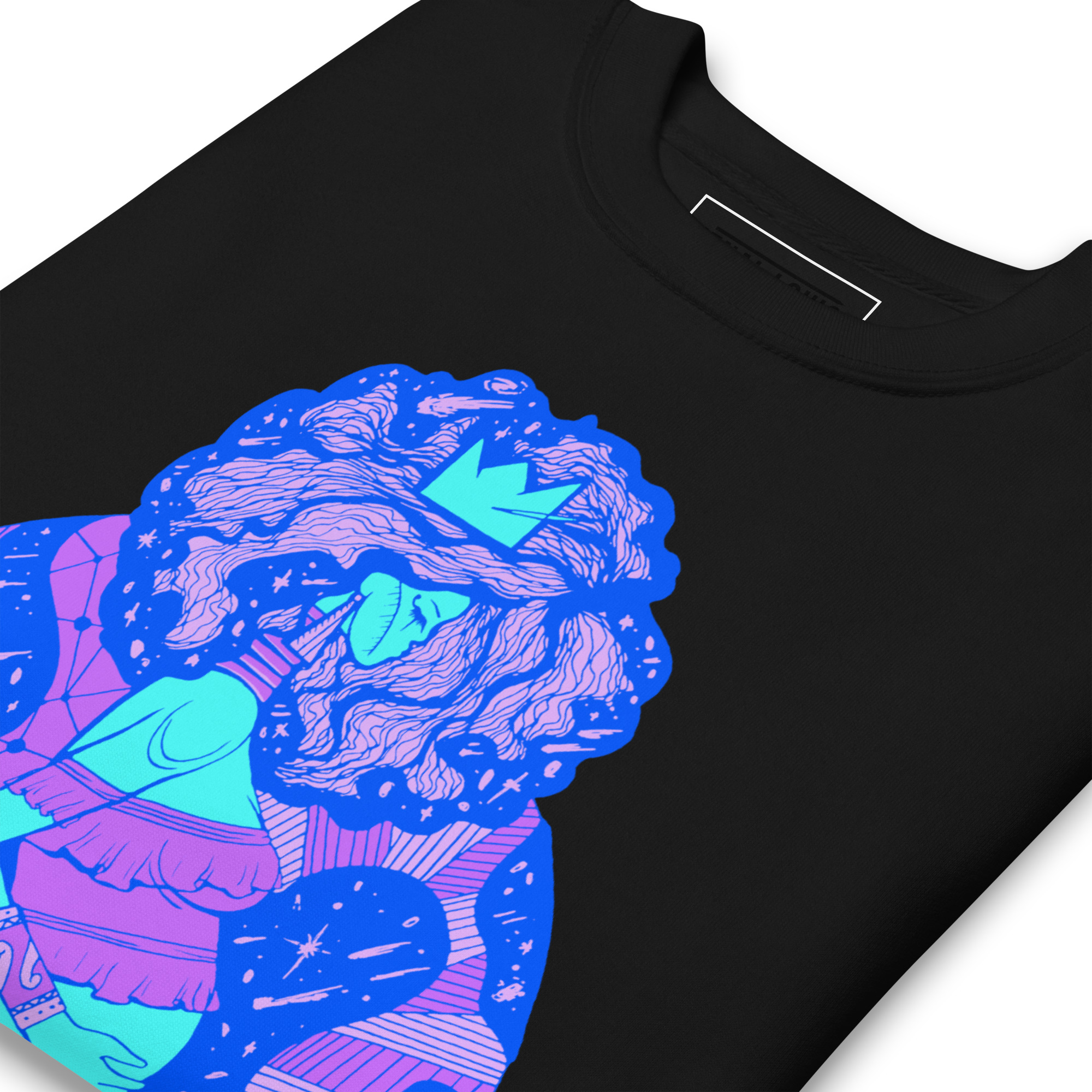 Blue Birth of Sahelle | Art gift for Mom Sweatshirt - Image 3