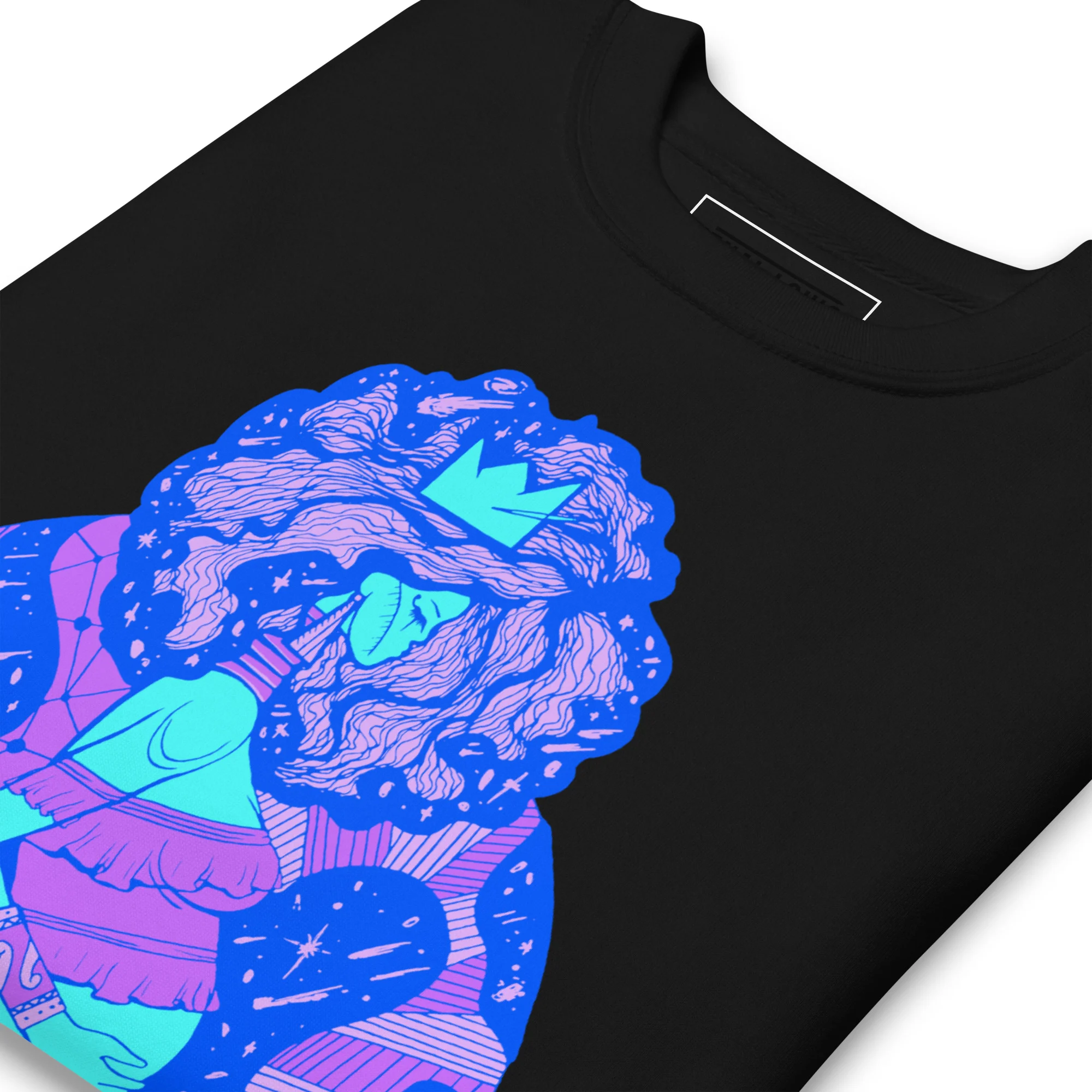 Blue Birth of Sahelle | Art gift for Mom Sweatshirt - Image 3