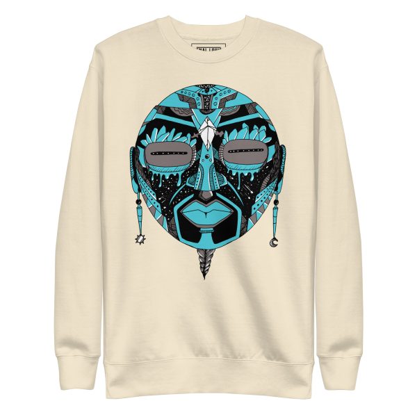 Blue and Grey African Mask No. 2 - African Sweatshirt