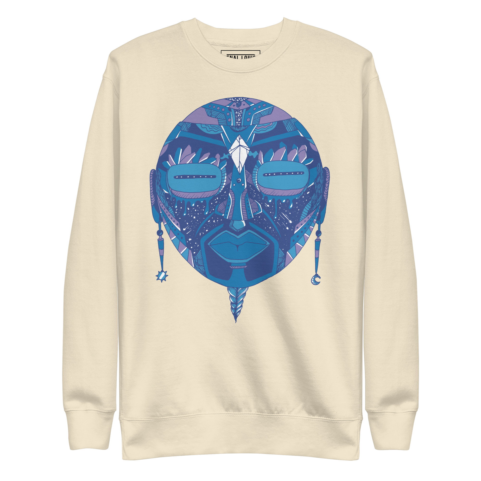 Mountain Blue African Mask No. 2 - African Sweatshirt