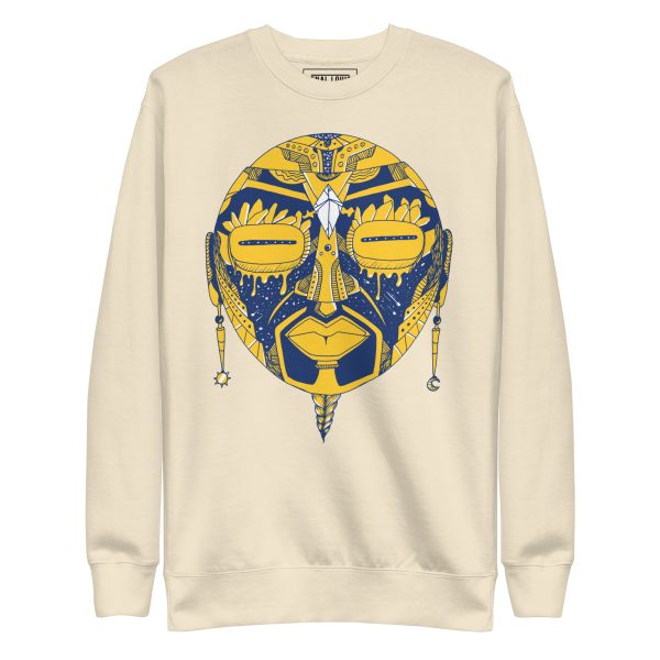 Navy Yellow African Mask No. 2 - African Sweatshirt