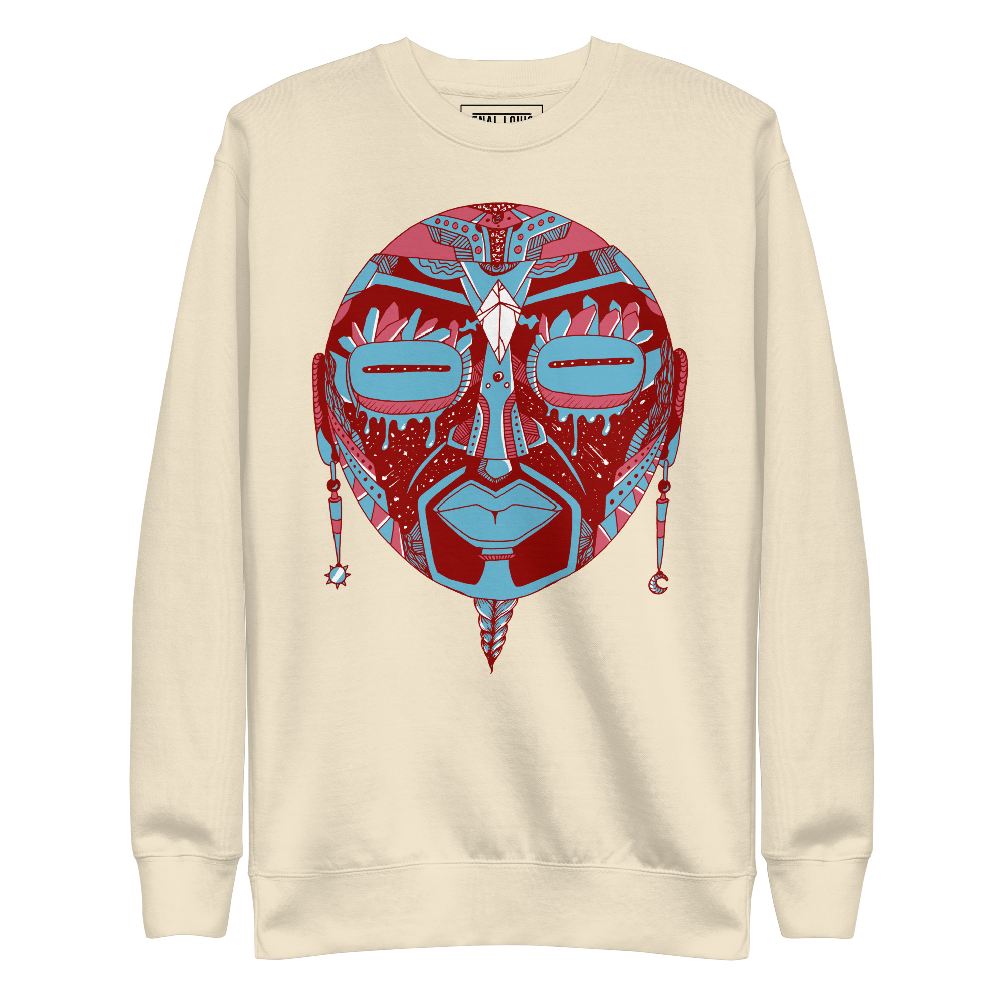 Pastel Blue African Mask No. 2 - African Sweatshirt