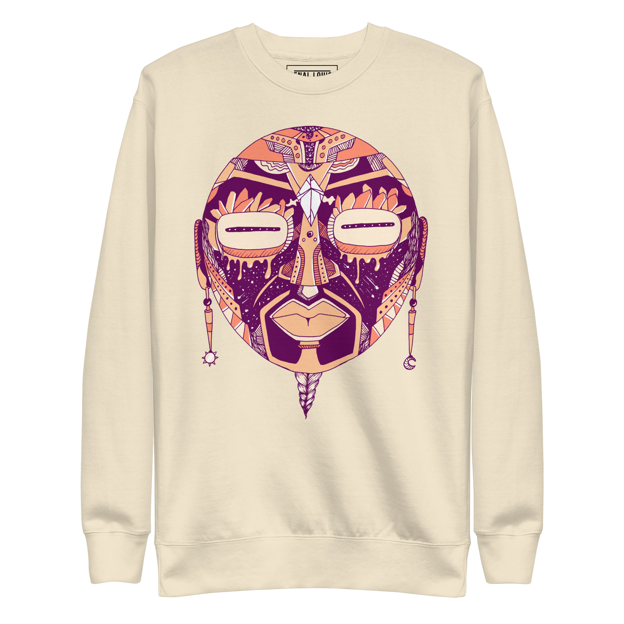 Peach African Mask No. 2 - African Sweatshirt