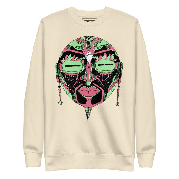 Pink and Green African Mask No. 2 - African Sweatshirt