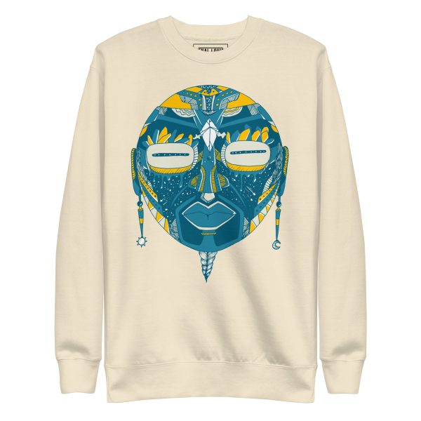 Retro Blue African Mask No. 2 - African Sweatshirt