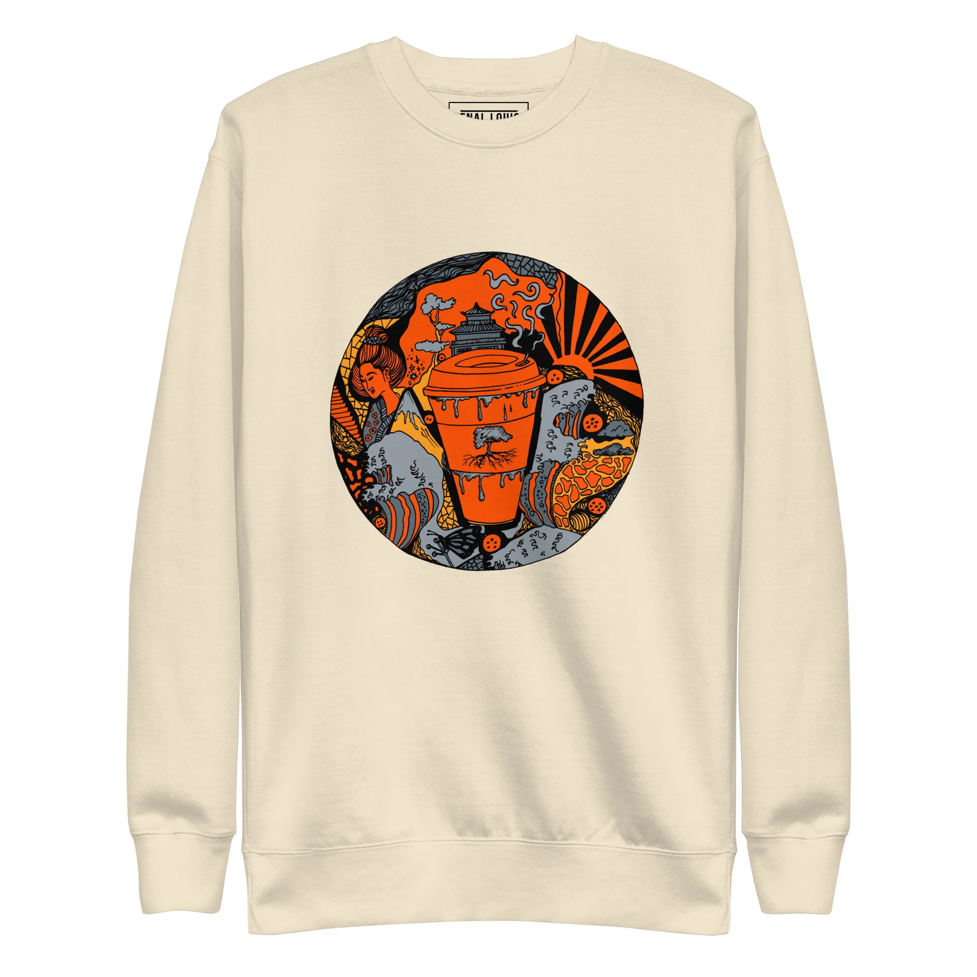 Orange and Grey Coffee in Japan - Coffee Sweatshirt