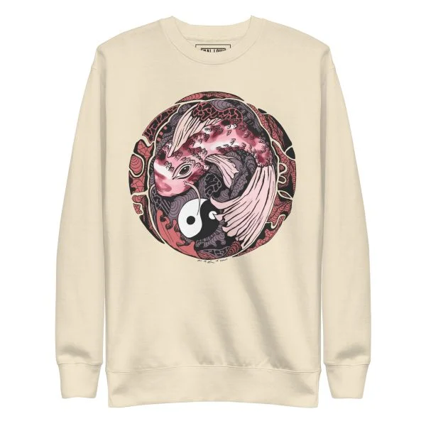 Amber and Rose Koi of Balance - Koi Fish Sweatshirt