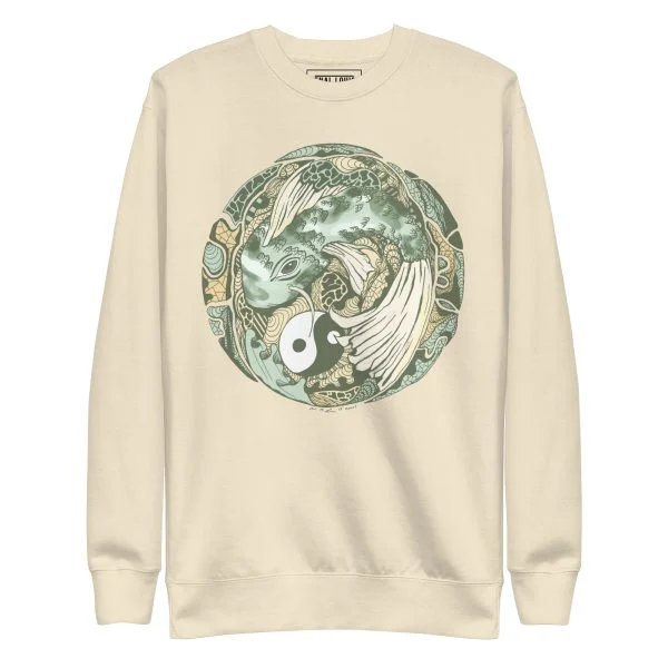 Sage Green Koi of Balance - Koi Fish Sweatshirt