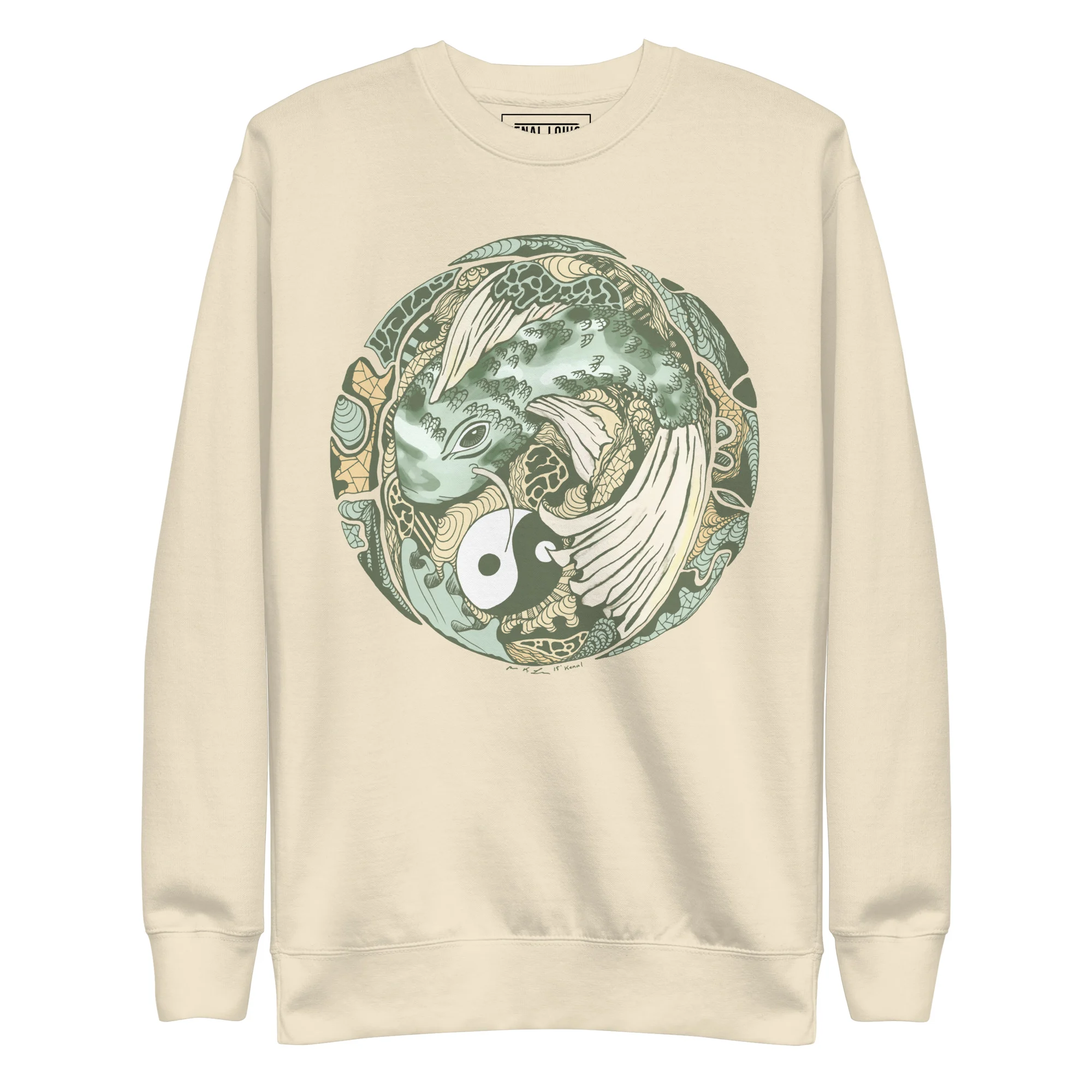 Sage Green Koi of Balance - Koi Fish Sweatshirt