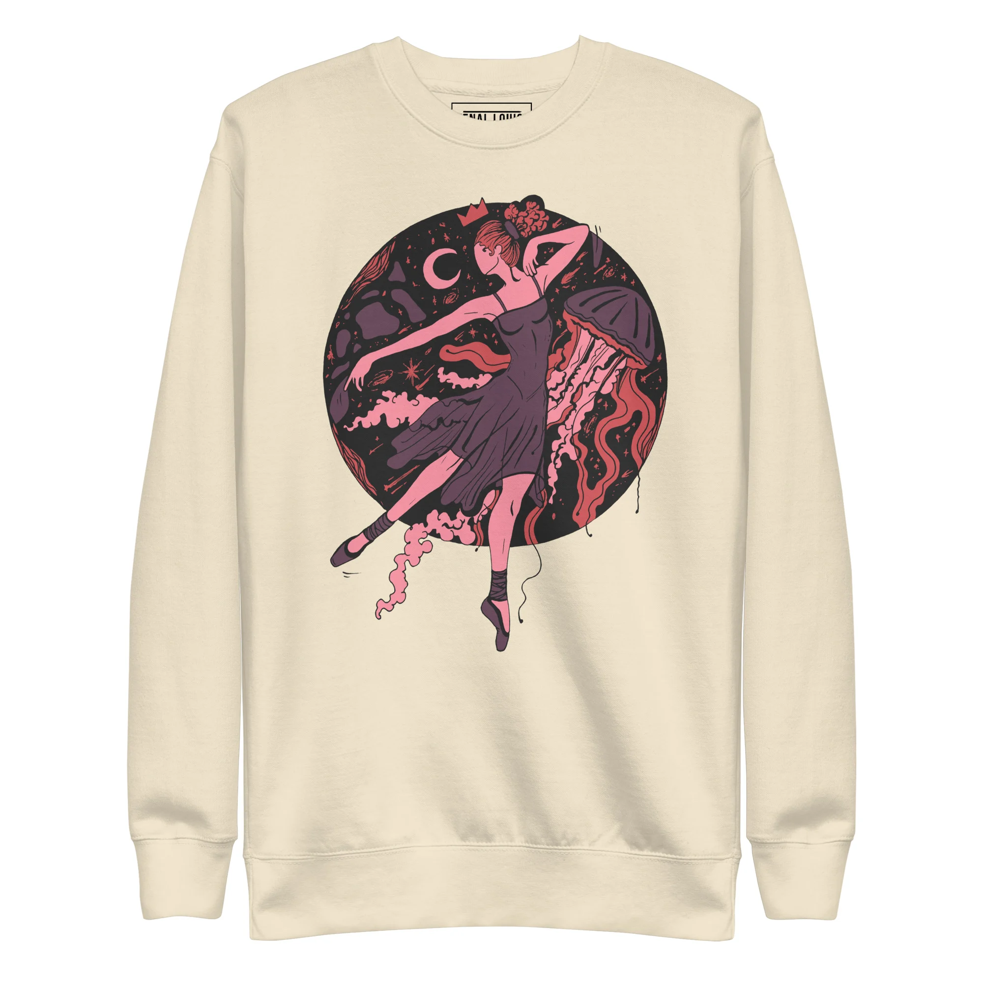 Amber and Rose The Oceanic Dancer | Ballerina Drawing Sweatshirt
