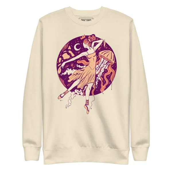 Peach The Oceanic Dancer | Ballerina Drawing Sweatshirt