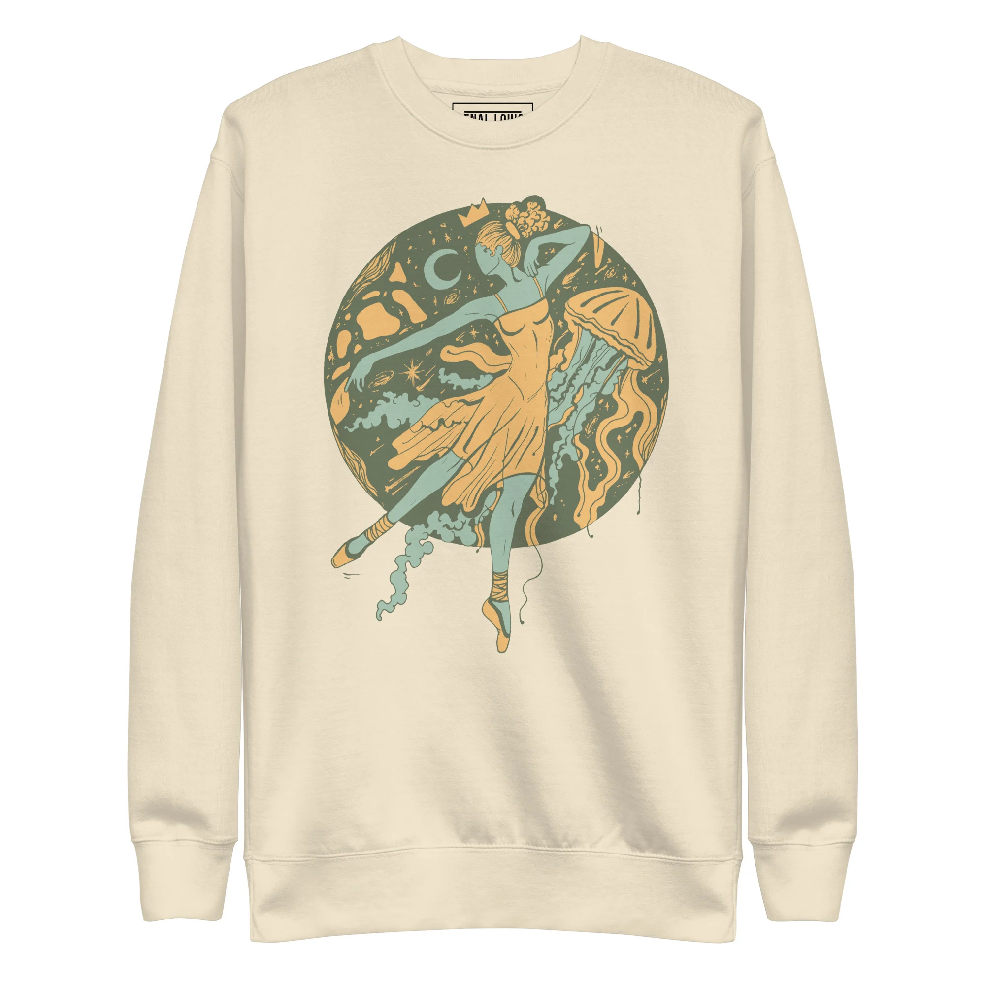 Sage Green The Oceanic Dancer | Ballerina Drawing Sweatshirt