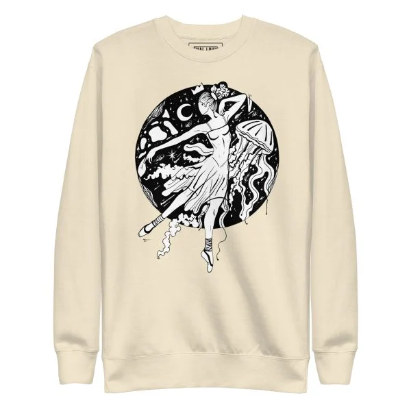 The Oceanic Dancer | Ballerina Drawing Sweatshirt