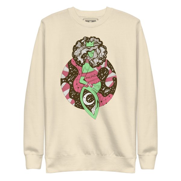 Pink and Green Birth of Sahelle | Art gift for Mom Sweatshirt
