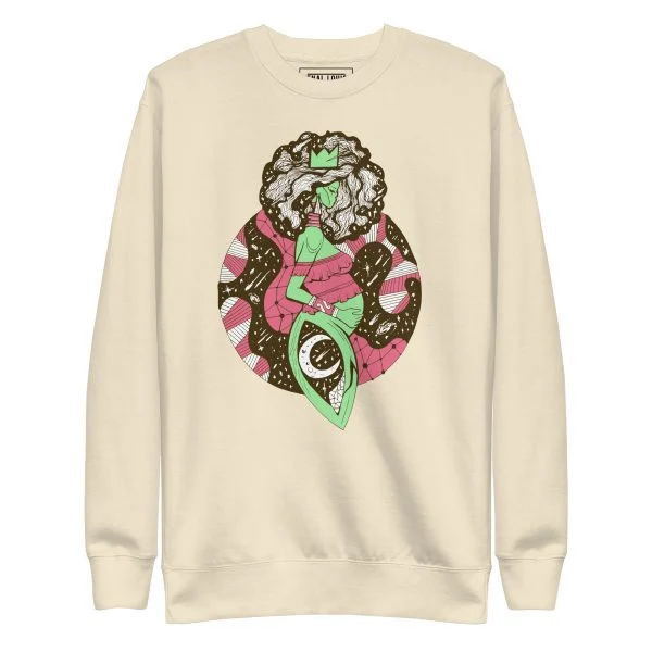 Pink and Green Birth of Sahelle | Art gift for Mom Sweatshirt