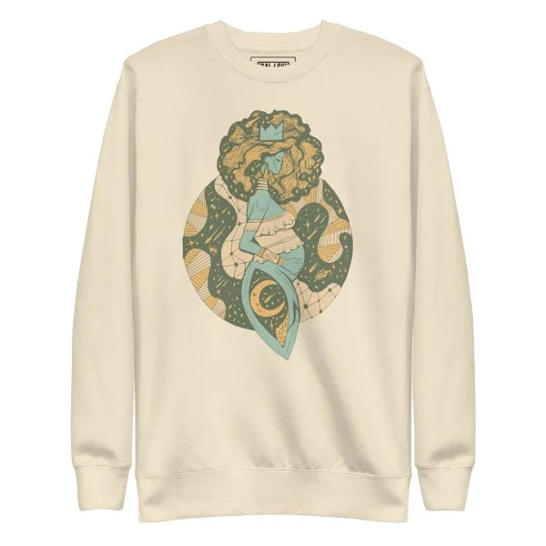 Sage Green Birth of Sahelle | Art gift for Mom Sweatshirt