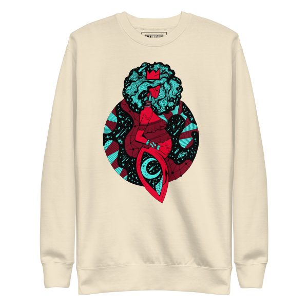 Turquoise Red Birth of Sahelle | Art gift for Mom Sweatshirt