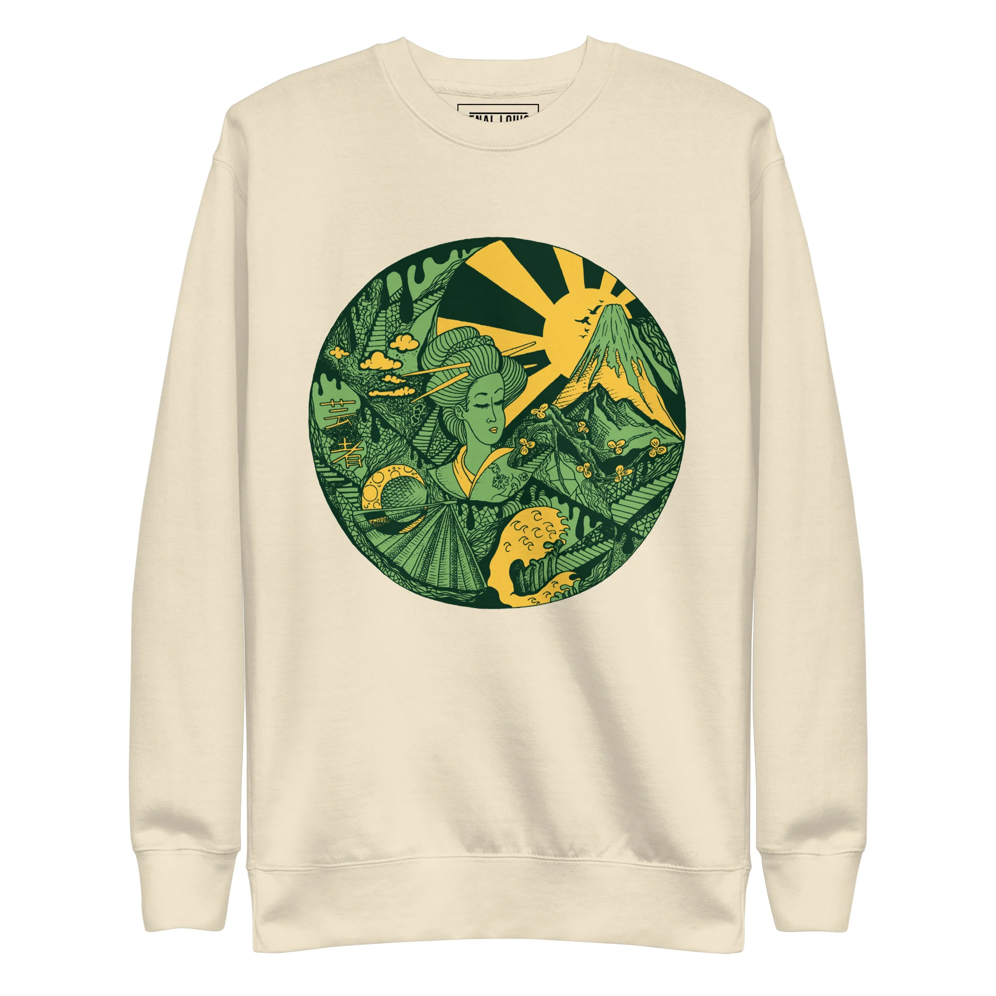 Forrest Green Dreaming of Japan - Japanese Circle Sweatshirt