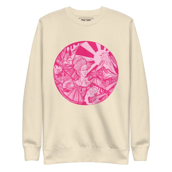 Pink Dreaming of Japan - Japanese Circle Sweatshirt