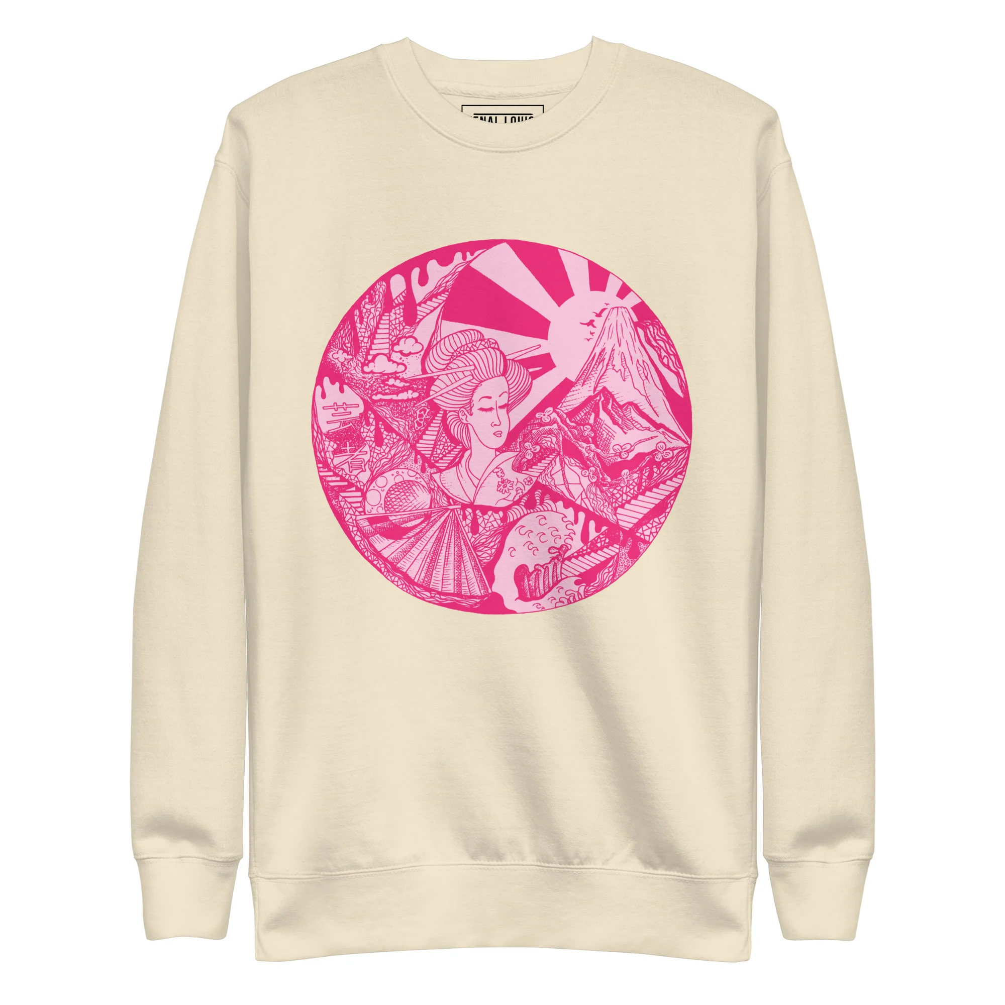 Pink Dreaming of Japan - Japanese Circle Sweatshirt