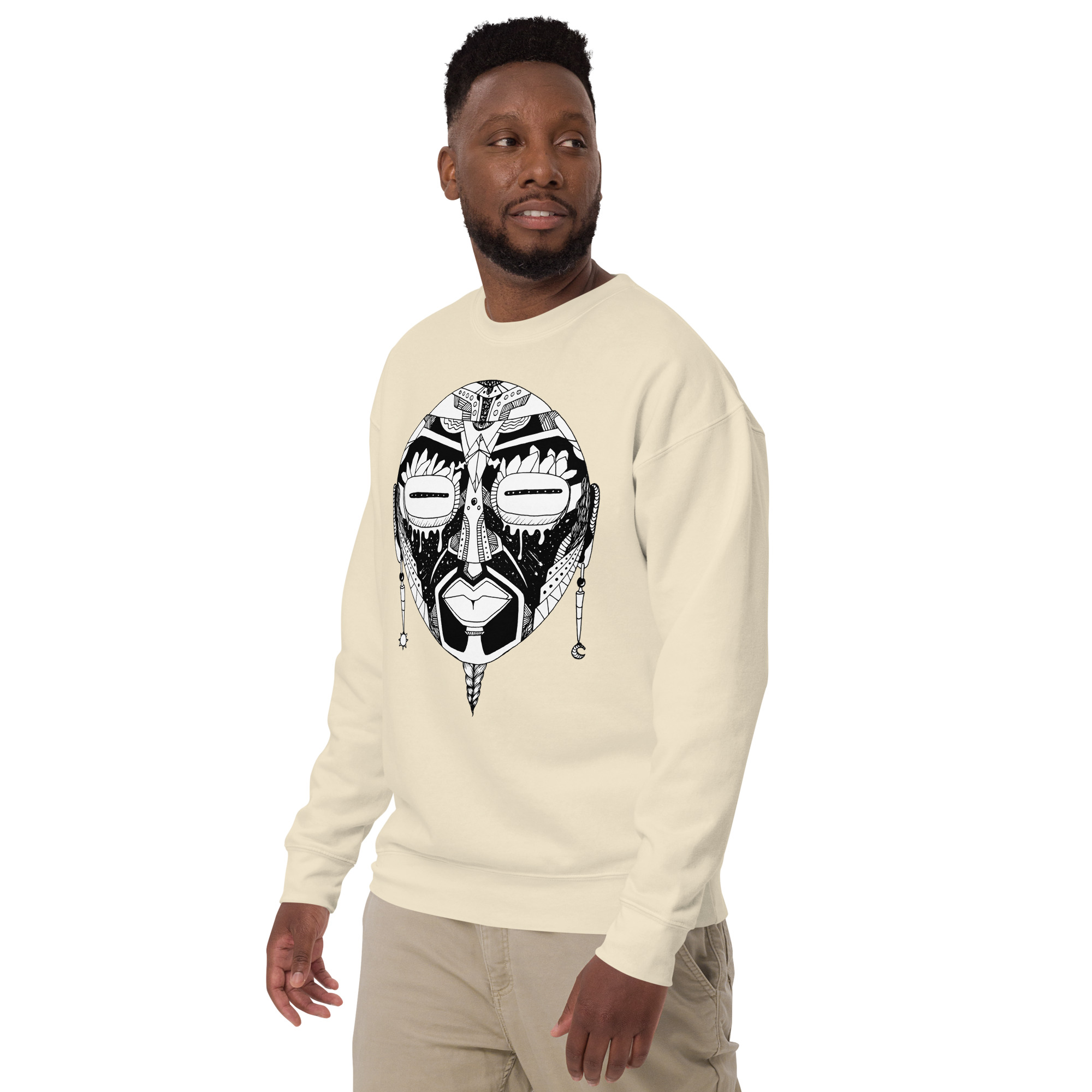 African Mask No. 2 - African Sweatshirt - Image 5