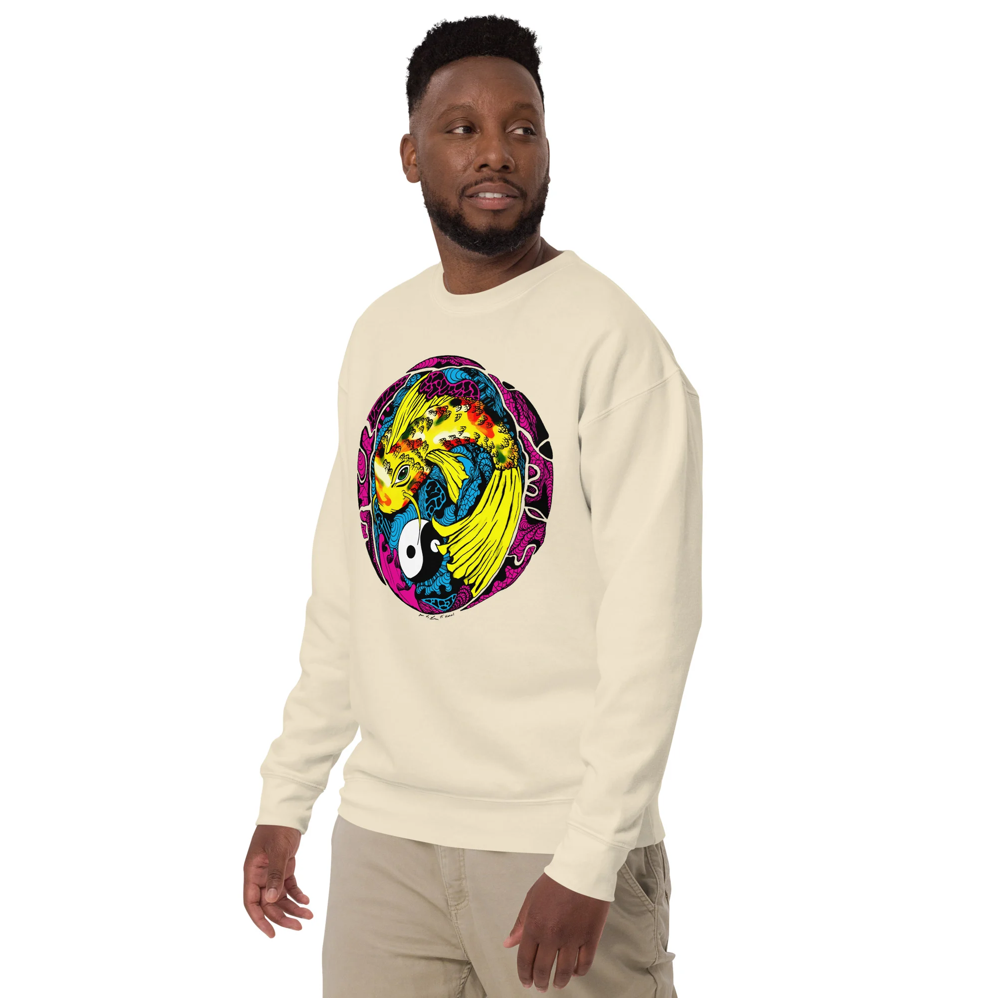 CMYK Koi of Balance - Koi Fish Sweatshirt - Image 5