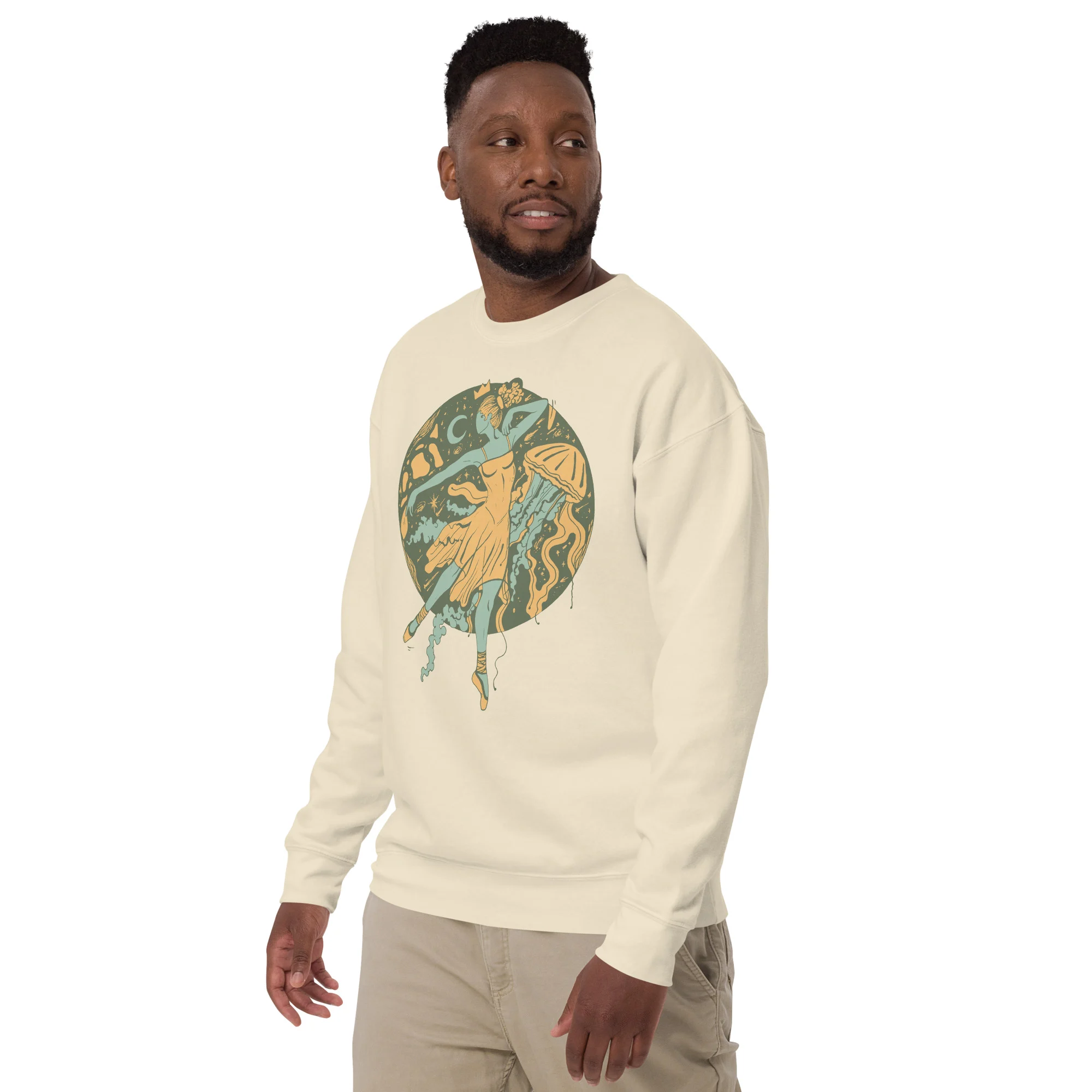 Sage Green The Oceanic Dancer | Ballerina Drawing Sweatshirt - Image 5