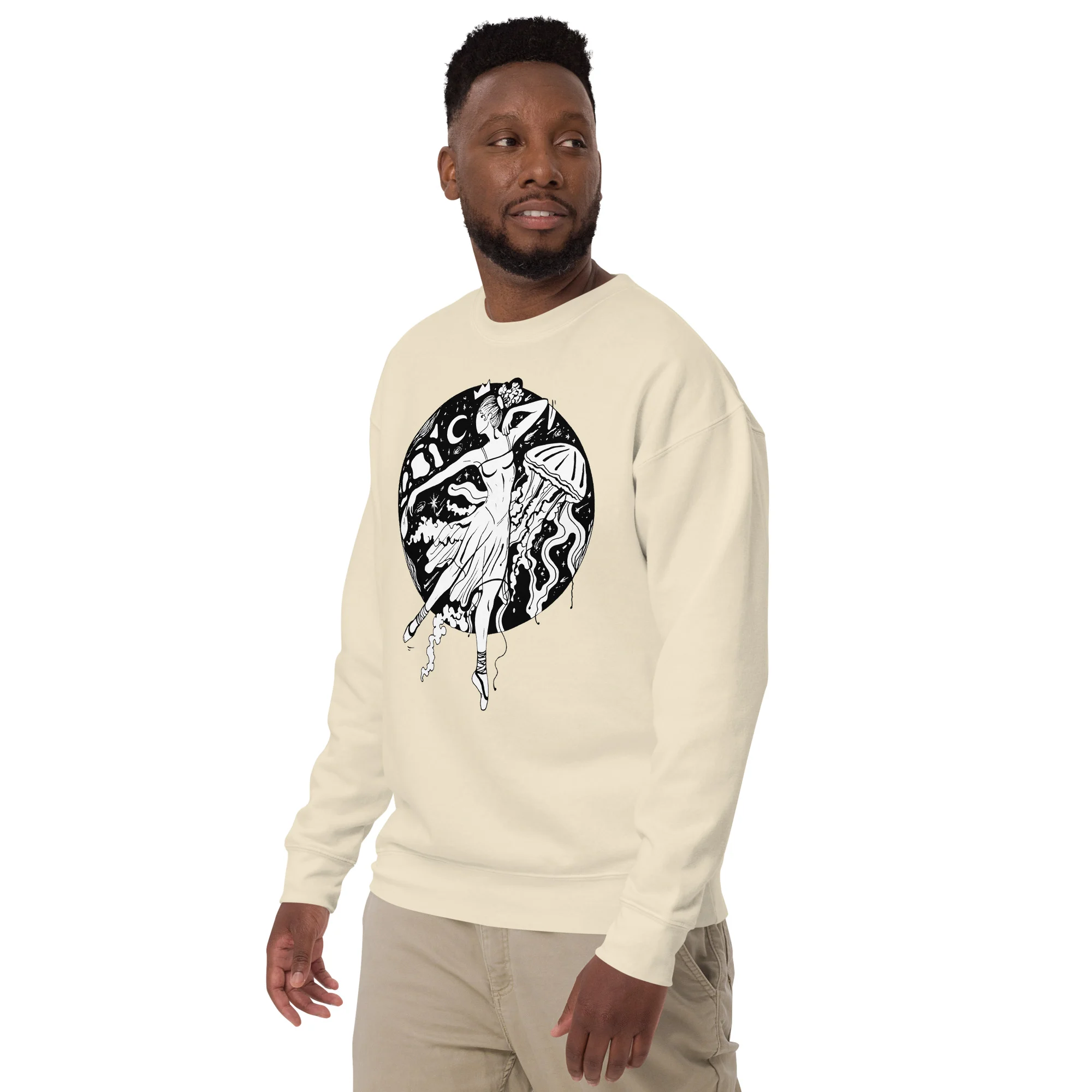 The Oceanic Dancer | Ballerina Drawing Sweatshirt - Image 5