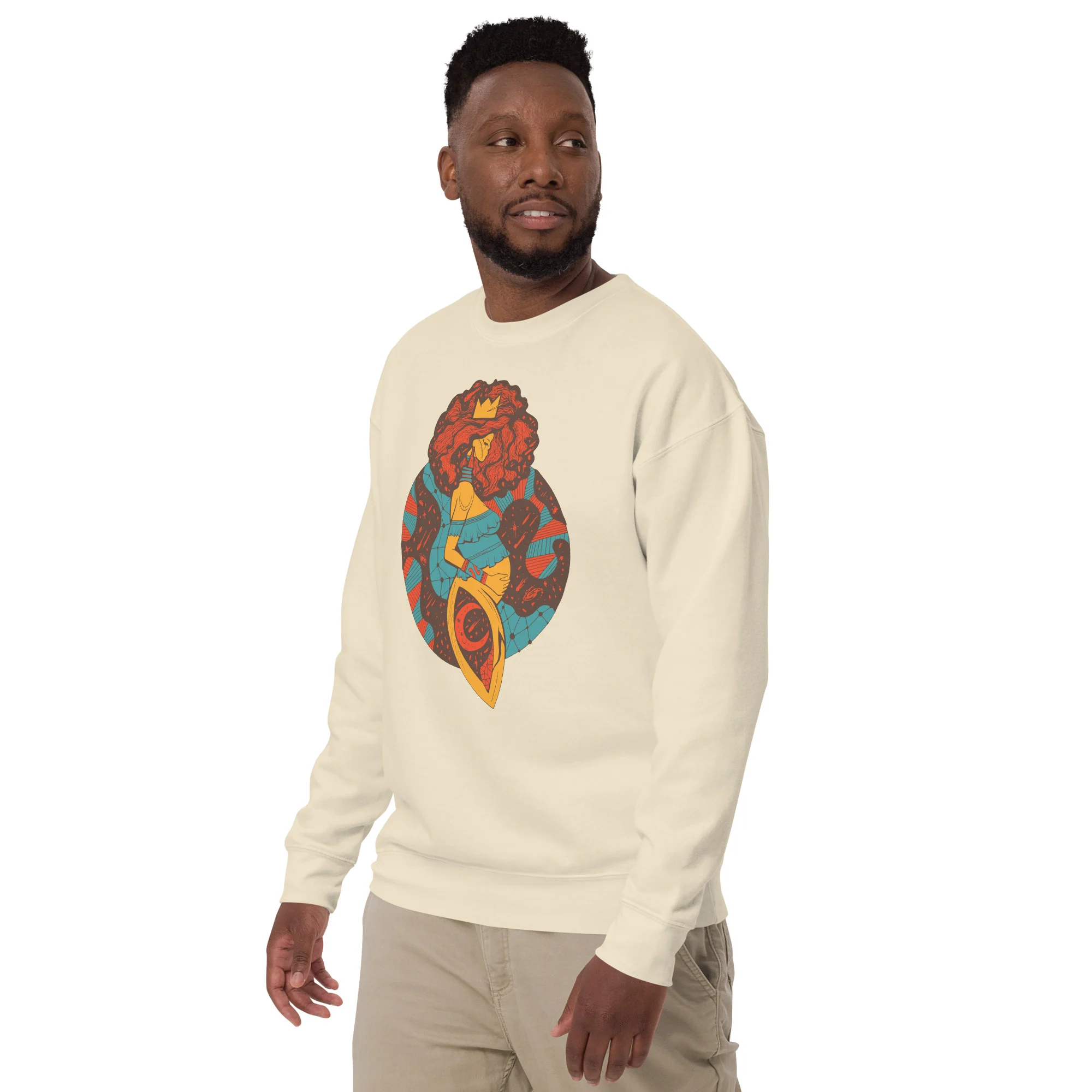 Cafe Birth of Sahelle | Art gift for Mom Sweatshirt - Image 5