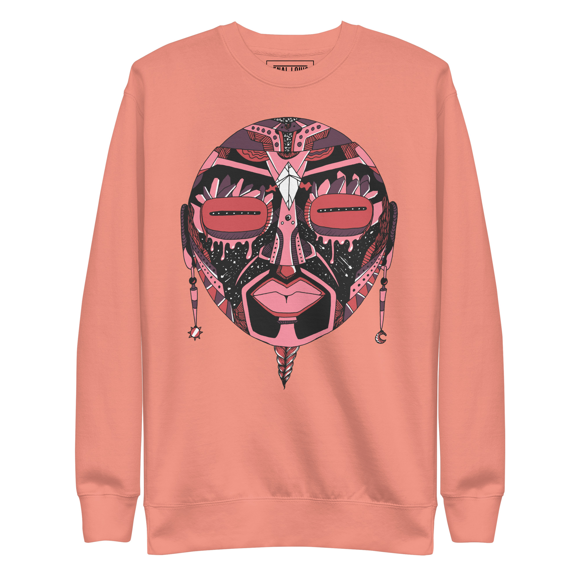 Amber and Rose African Mask No. 2 - African Sweatshirt - Image 7