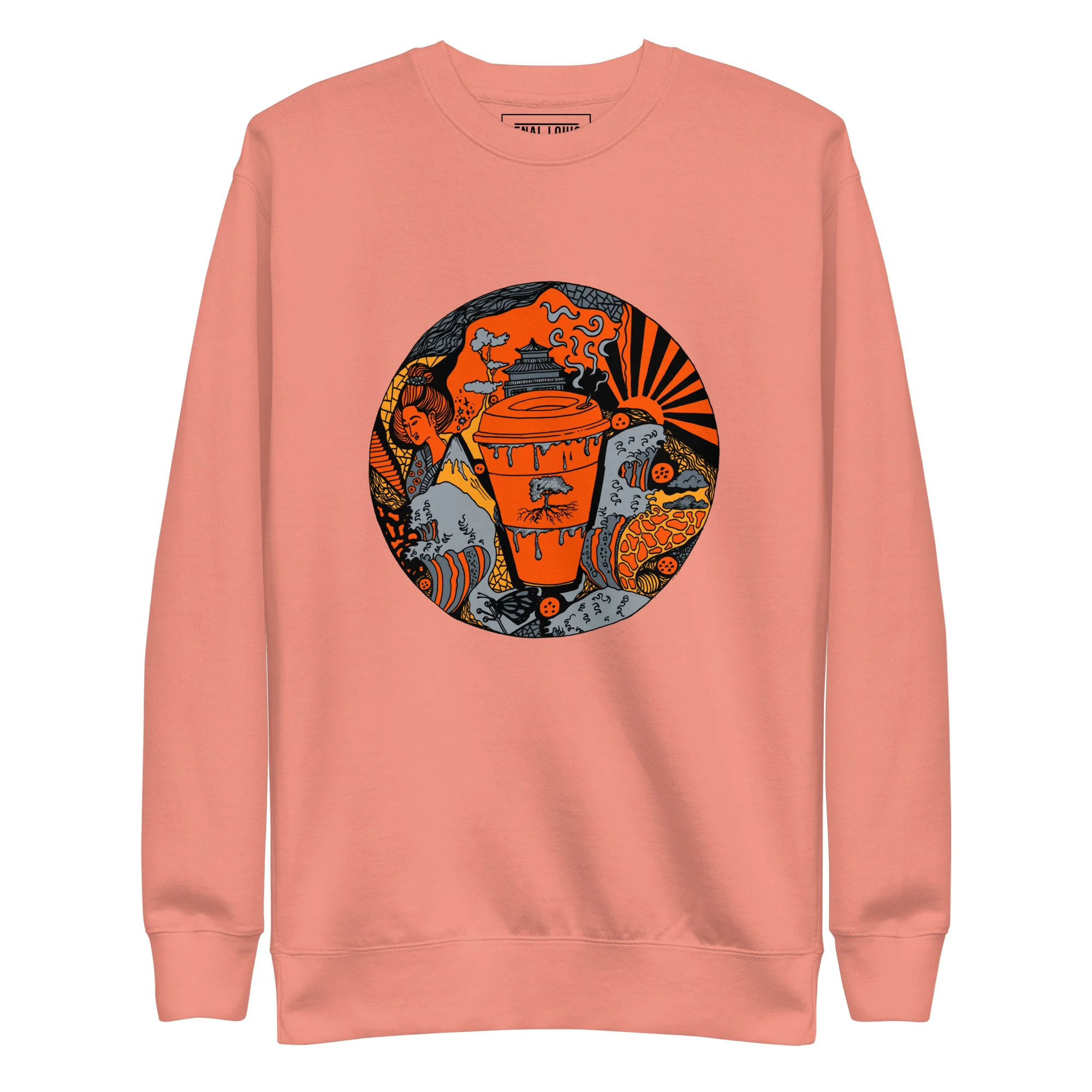Orange and Grey Coffee in Japan - Coffee Sweatshirt - Image 7