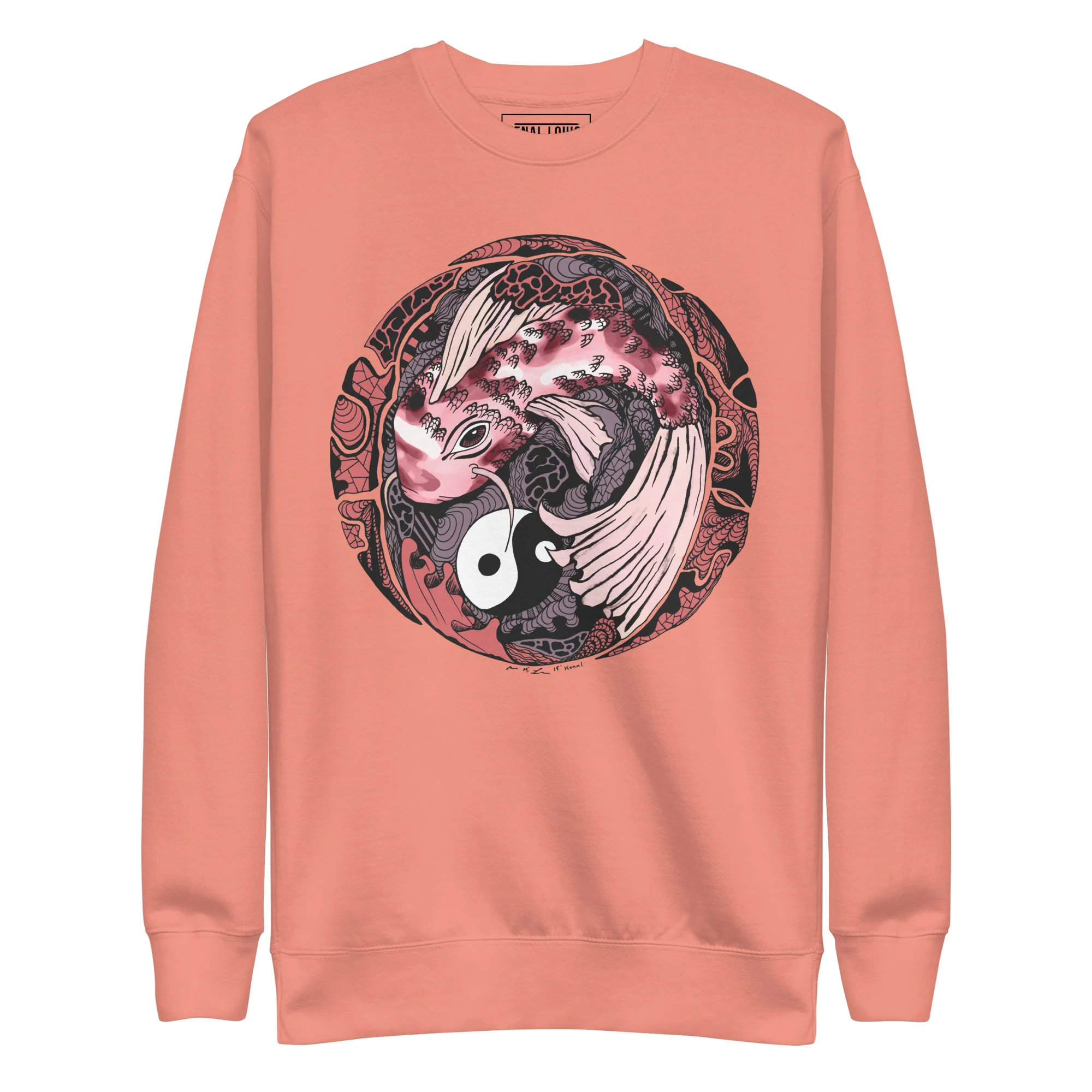 Amber and Rose Koi of Balance - Koi Fish Sweatshirt - Image 7