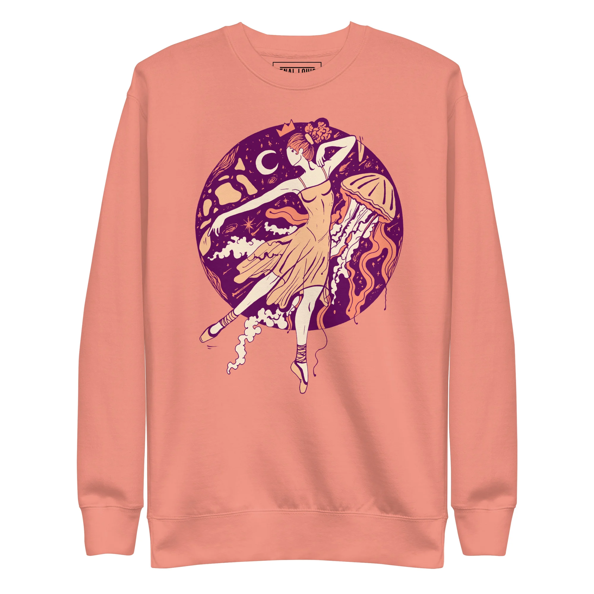 Peach The Oceanic Dancer | Ballerina Drawing Sweatshirt - Image 7