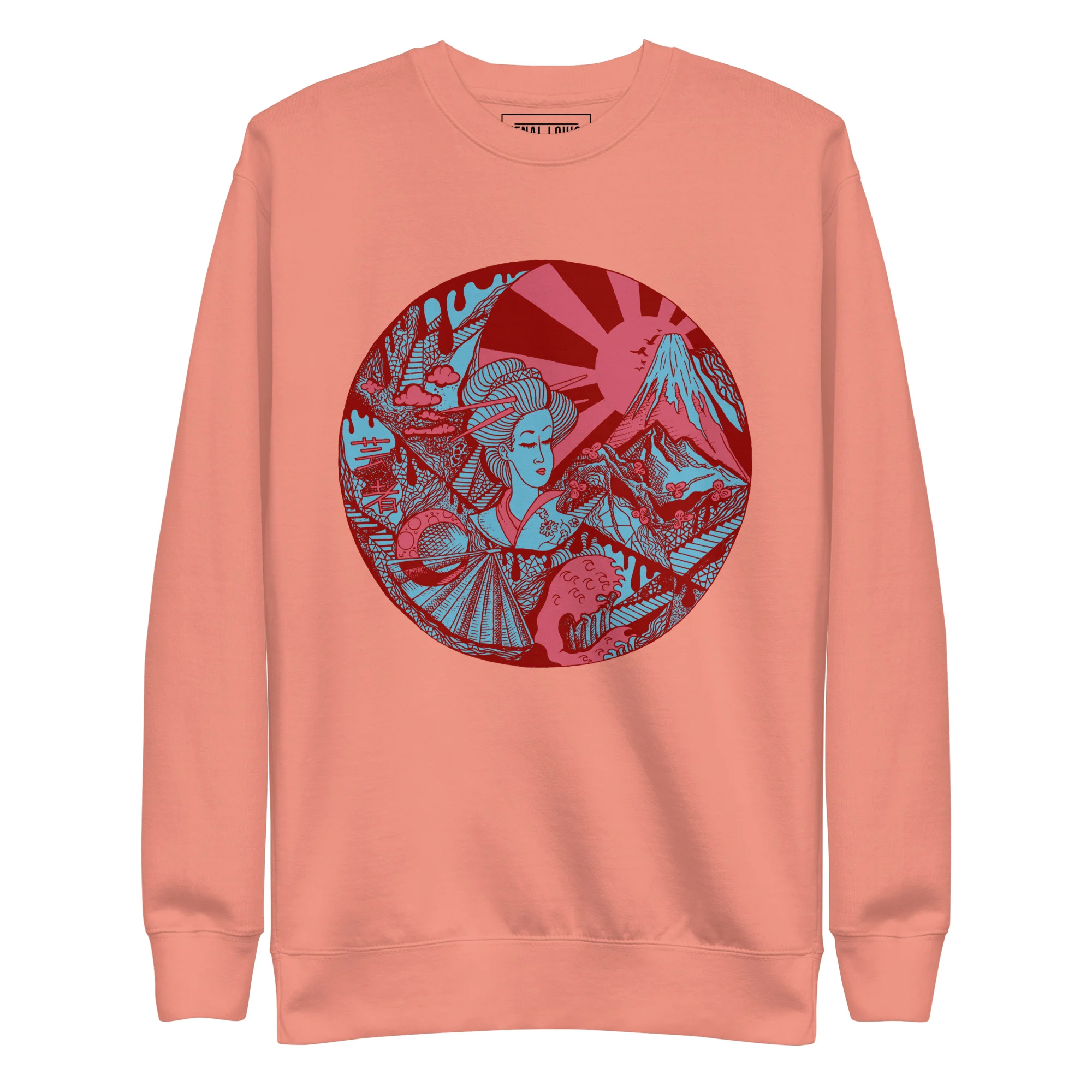 Pastel Blue Dreaming of Japan - Japanese Circle Sweatshirt - Image 7