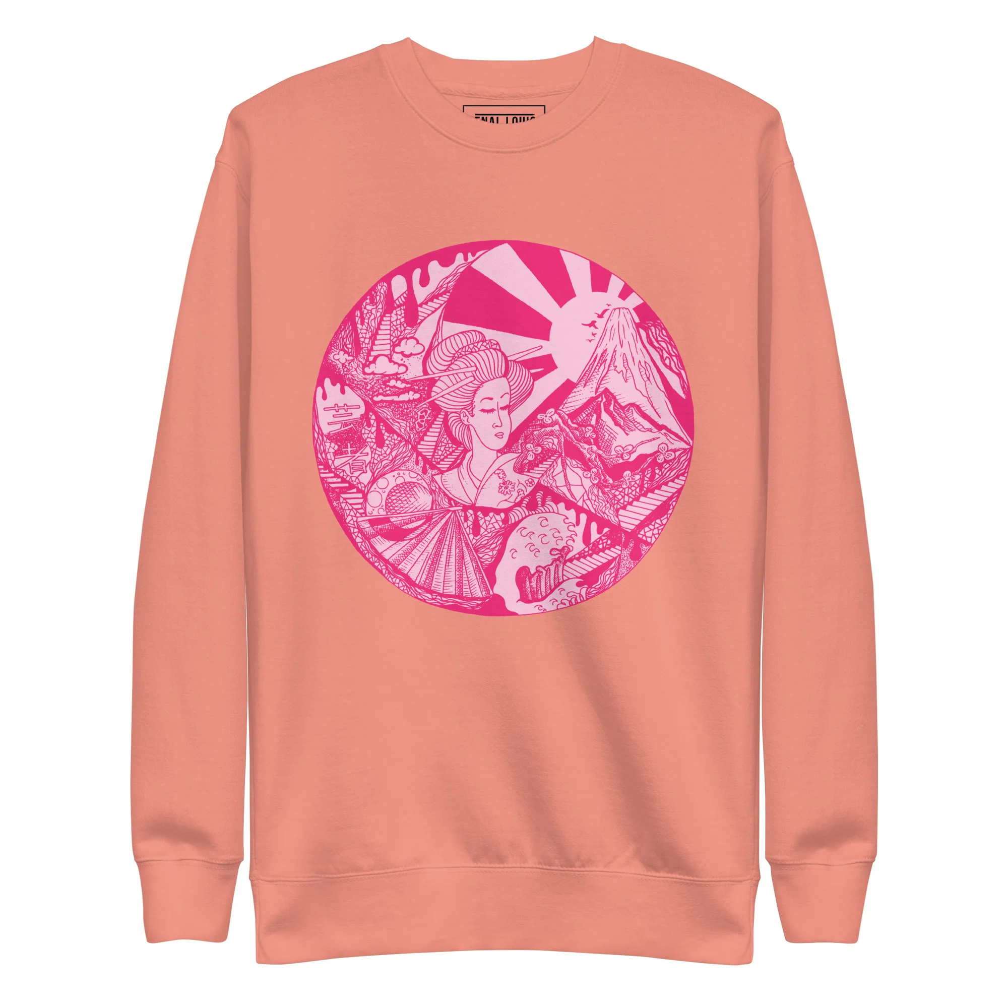Pink Dreaming of Japan - Japanese Circle Sweatshirt - Image 7