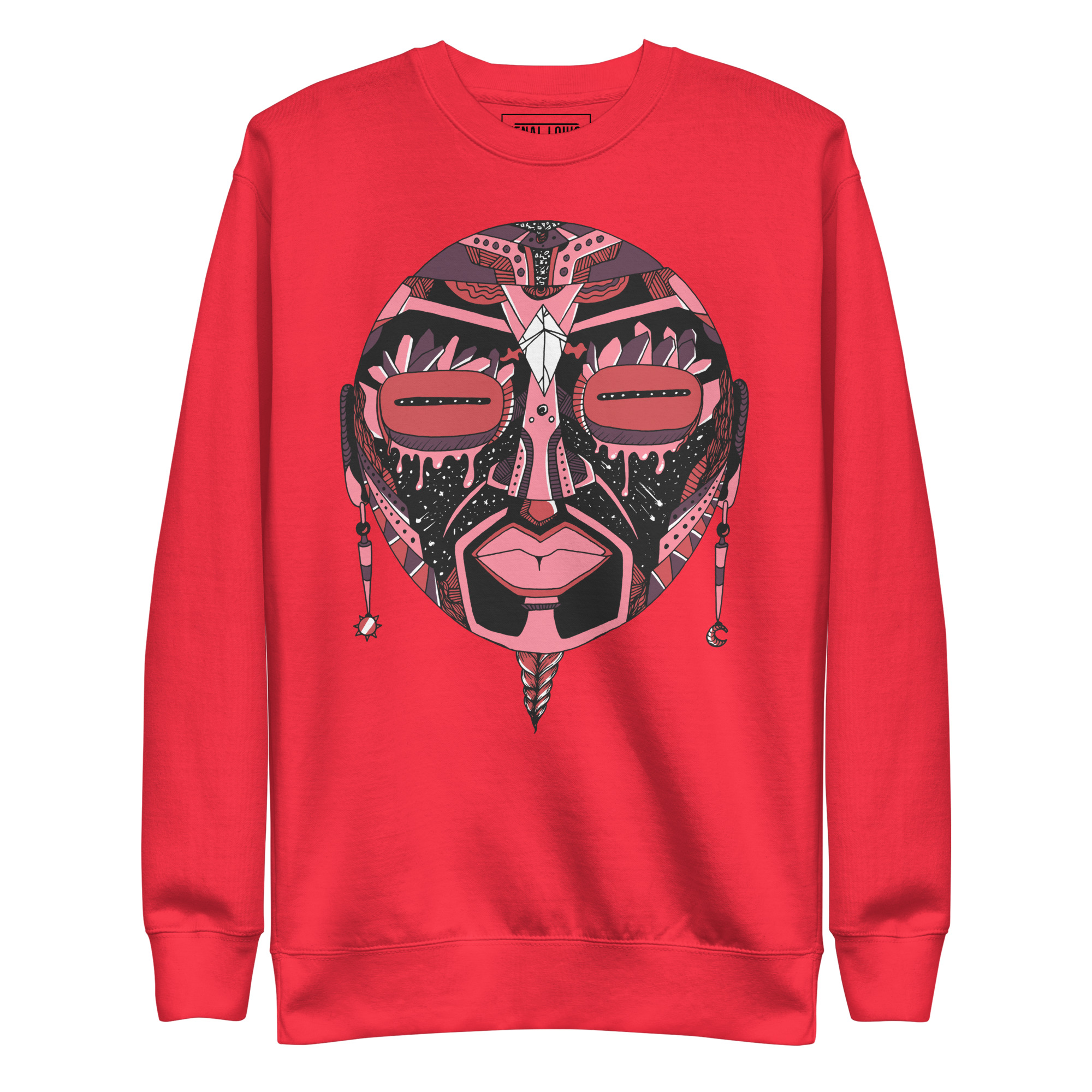 Amber and Rose African Mask No. 2 - African Sweatshirt - Image 6