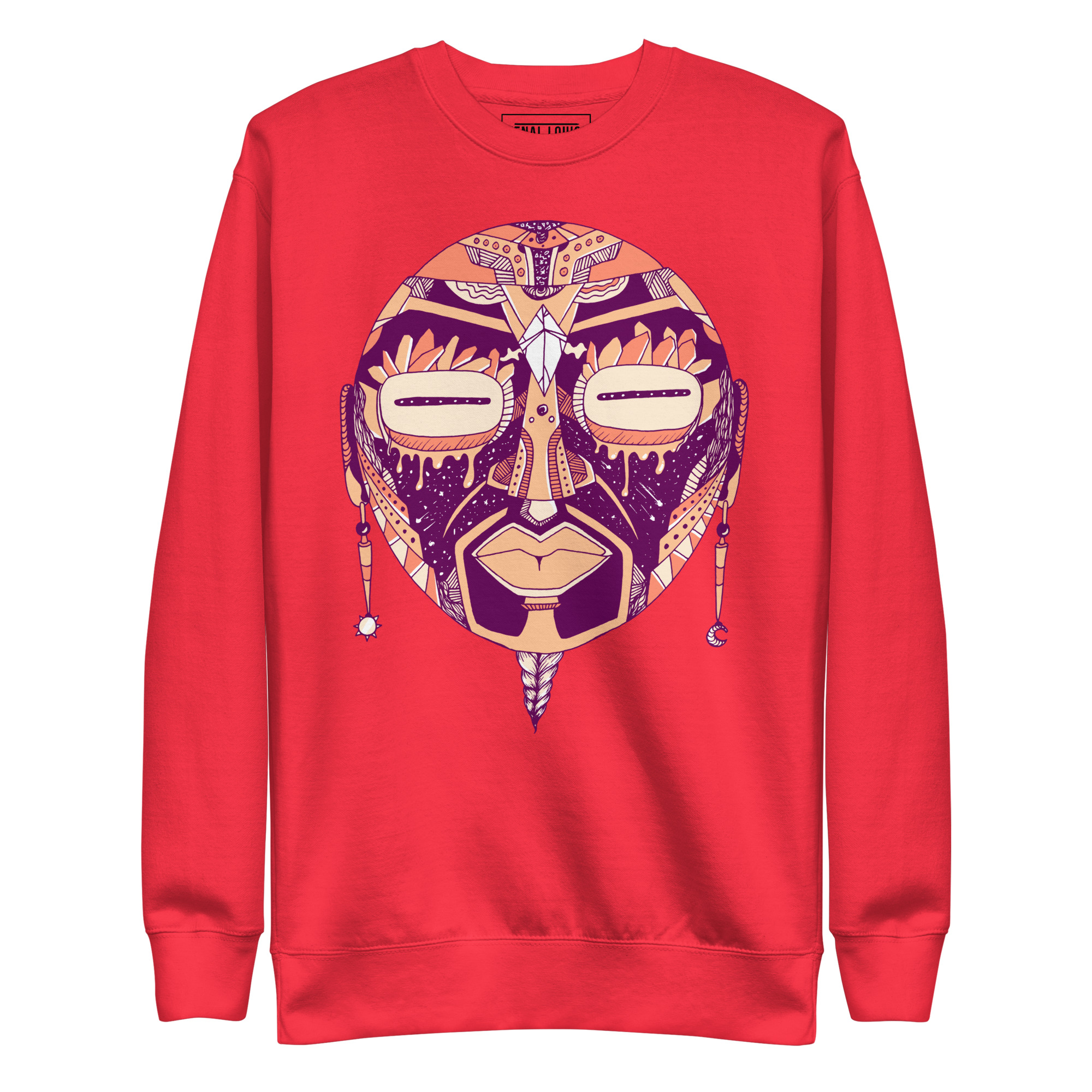 Peach African Mask No. 2 - African Sweatshirt - Image 6