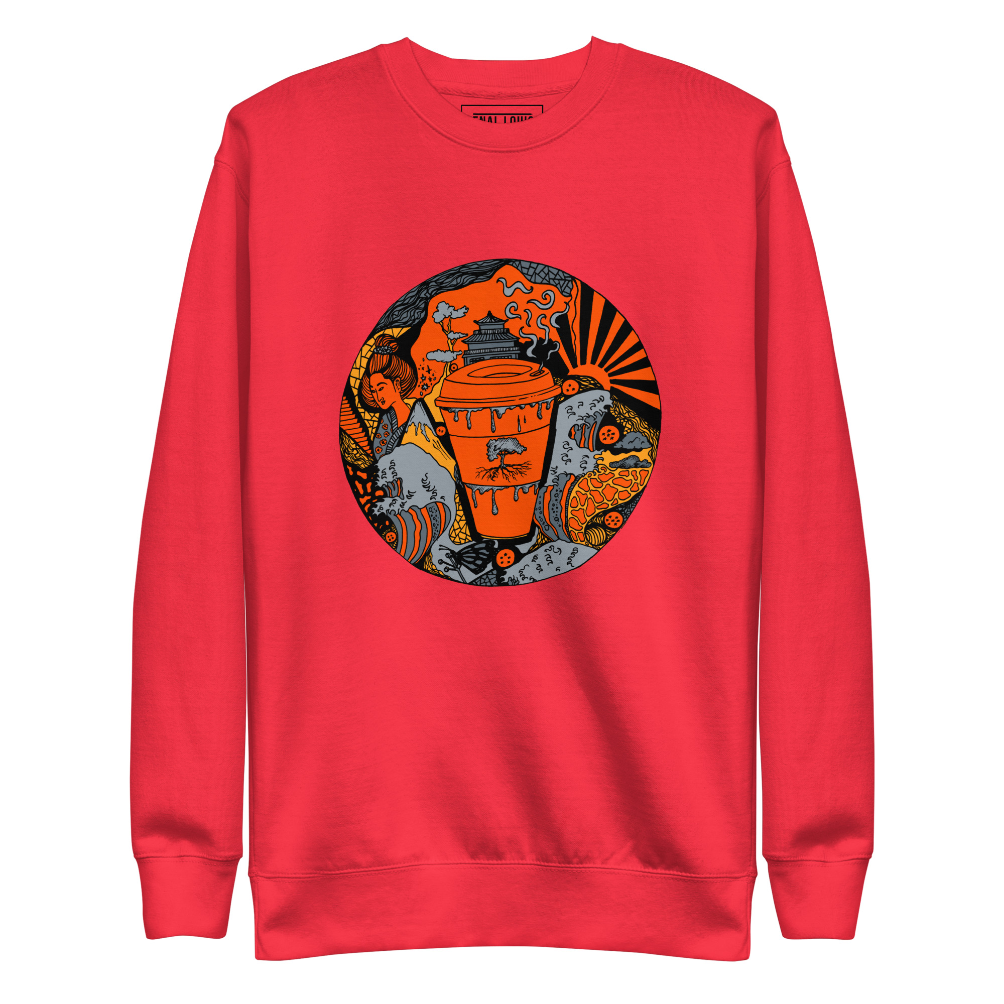 Orange and Grey Coffee in Japan - Coffee Sweatshirt - Image 6