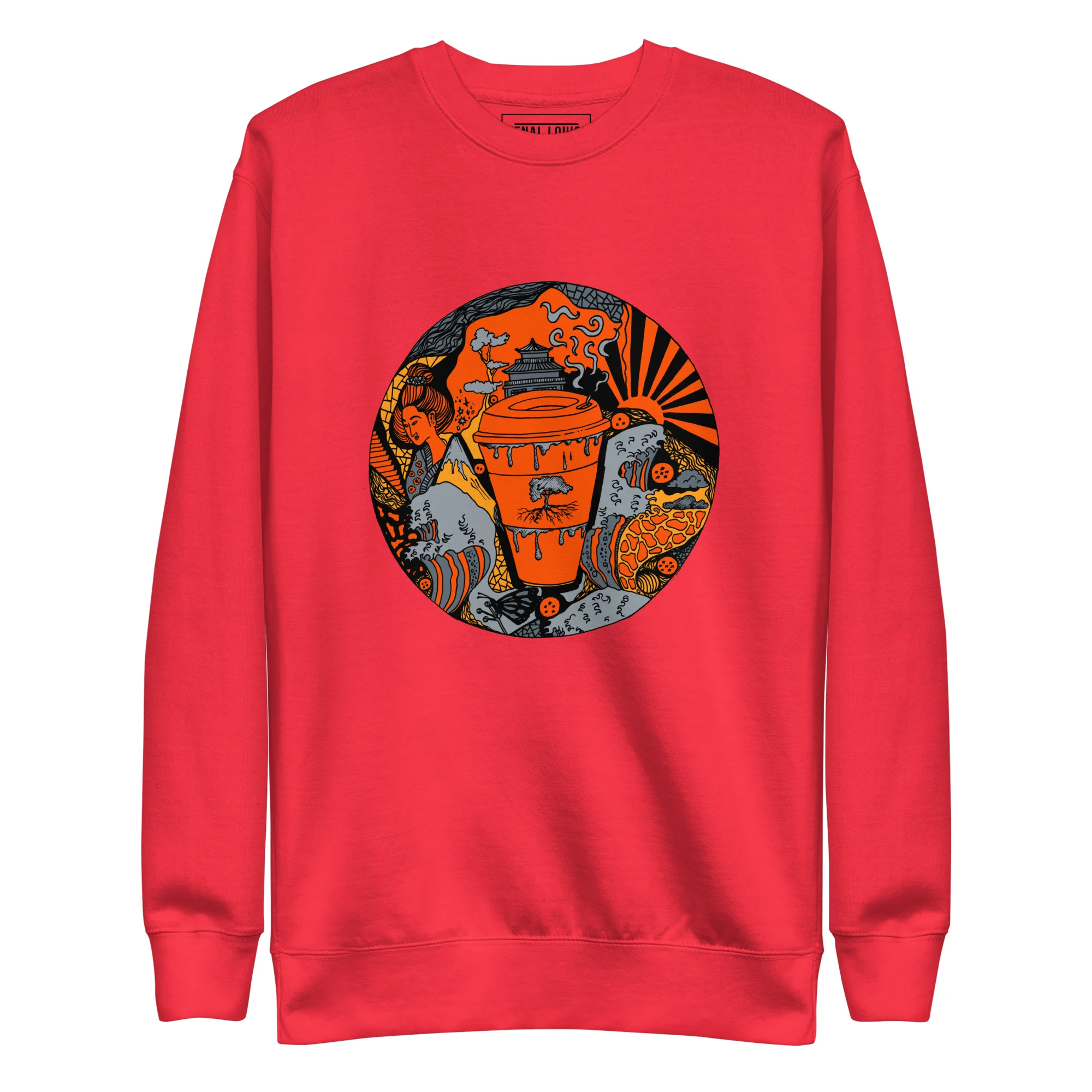 Orange and Grey Coffee in Japan - Coffee Sweatshirt - Image 6