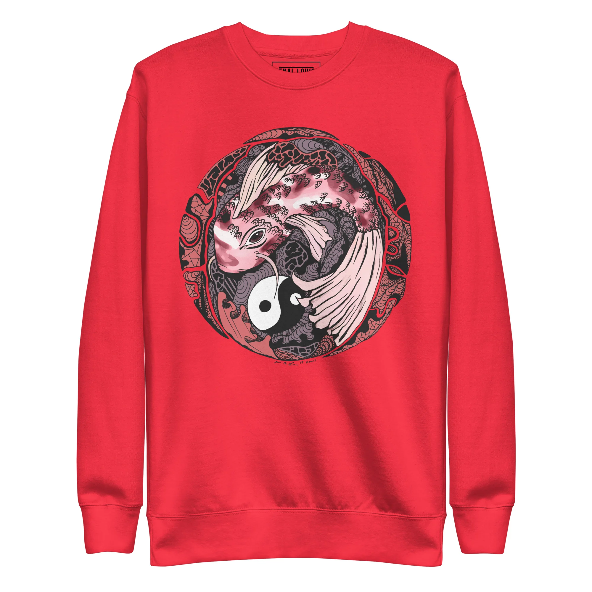 Amber and Rose Koi of Balance - Koi Fish Sweatshirt - Image 6