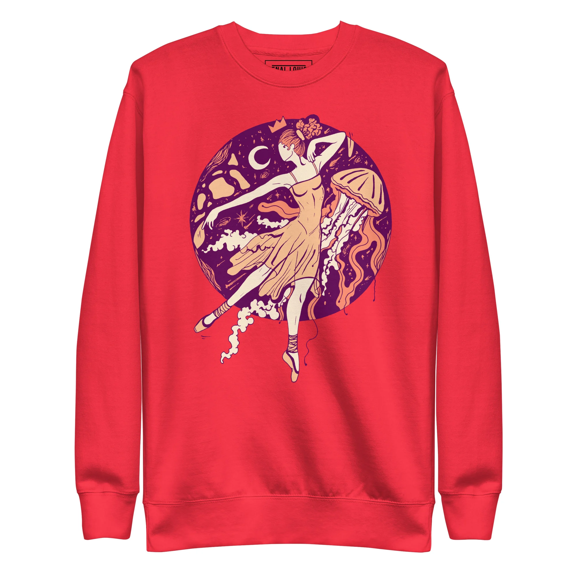 Peach The Oceanic Dancer | Ballerina Drawing Sweatshirt - Image 6